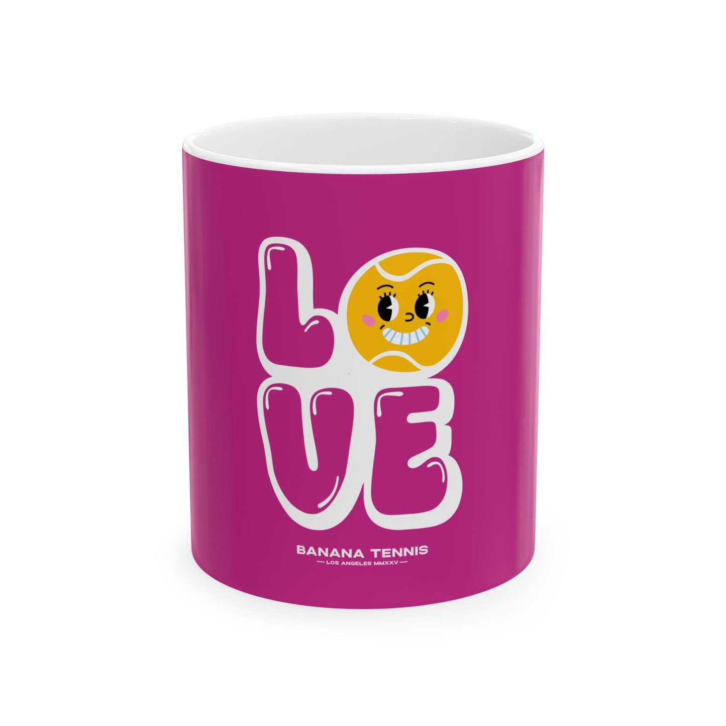 LOVE · Ceramic Mug · Dark Pink