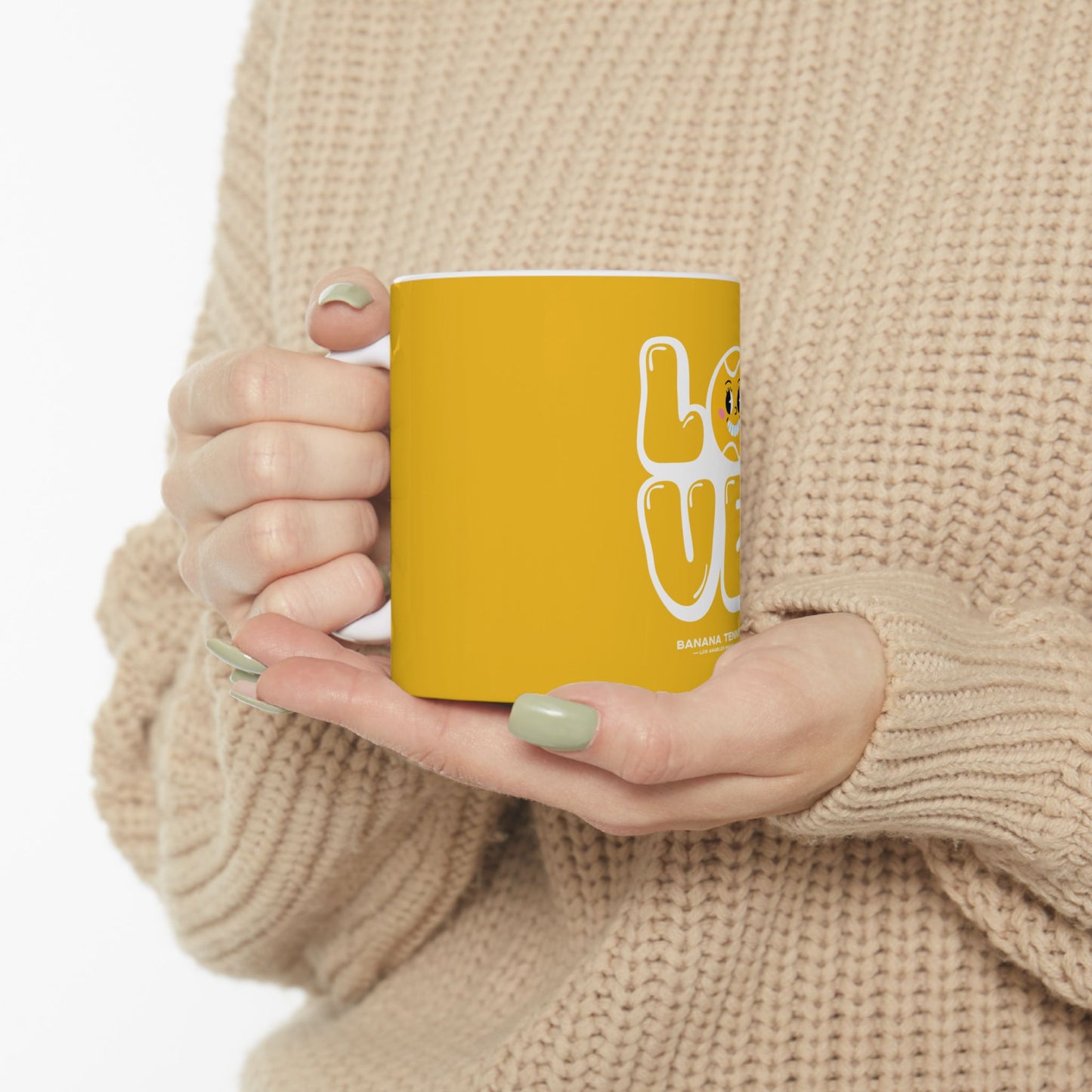 LOVE · Ceramic Mug · Yellow