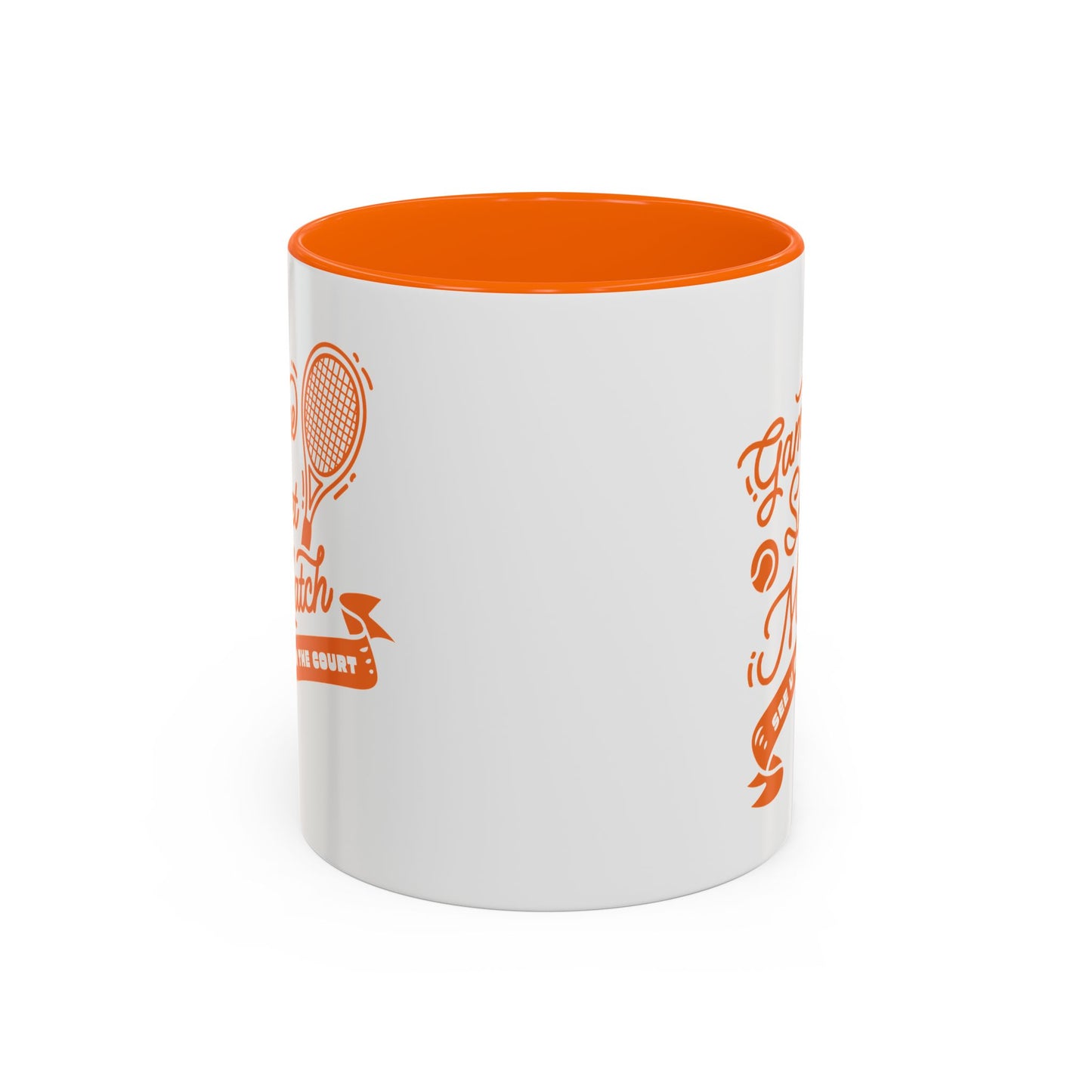 GAME SET MATCH · Tennis Mug · Orange