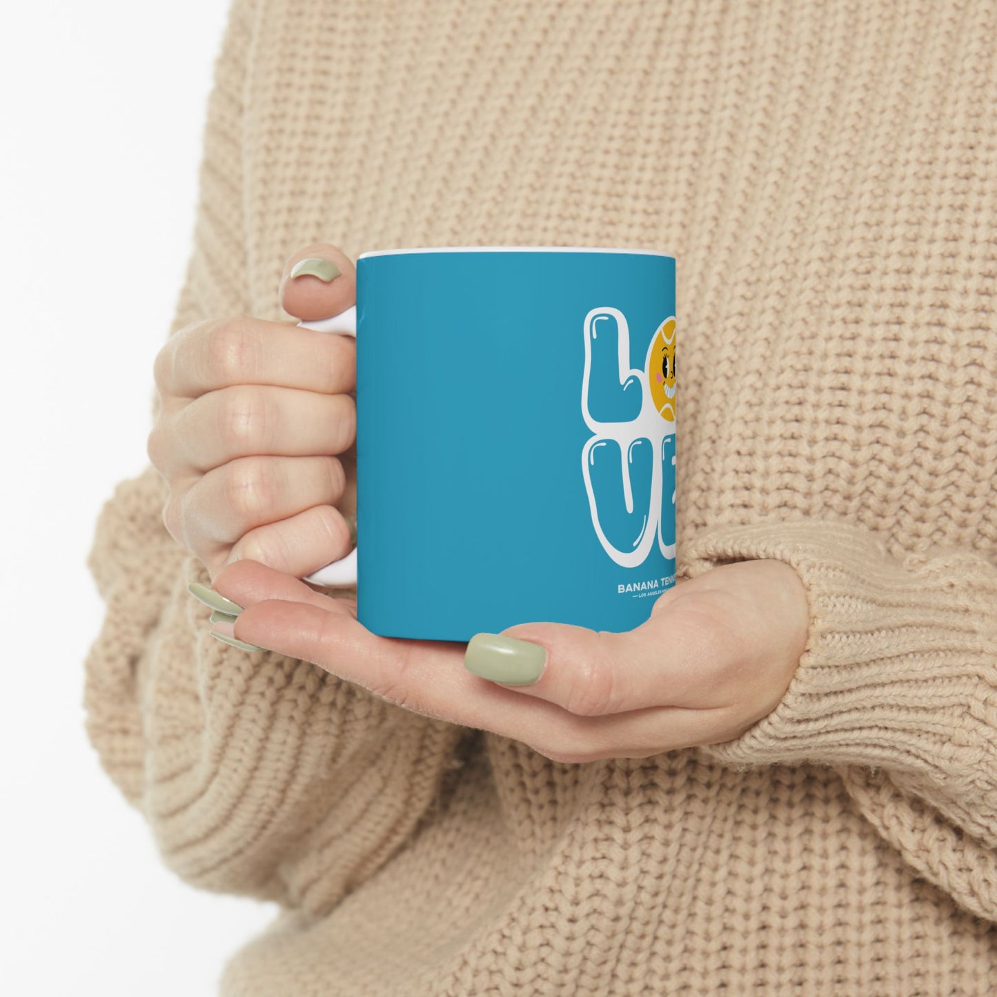 LOVE · Ceramic Mug · Turquoise