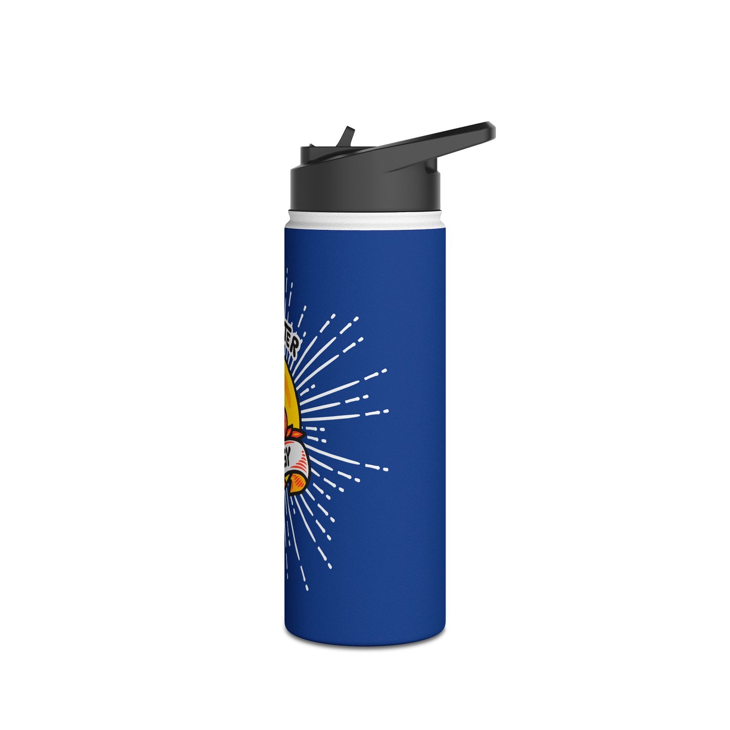 MAIN CHARACTER ENERGY · Water Bottle · Navy Blue