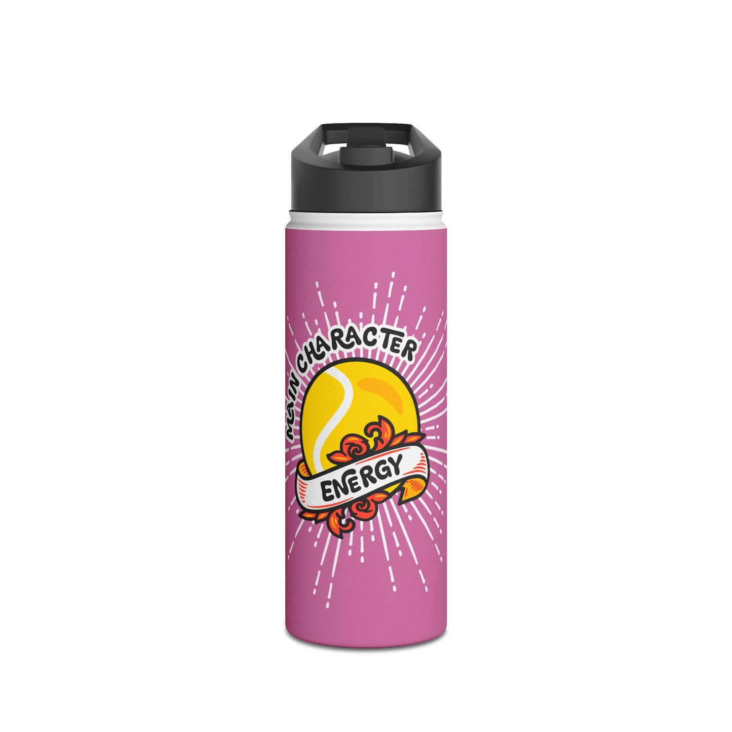 MAIN CHARACTER ENERGY · Water Bottle · Pink