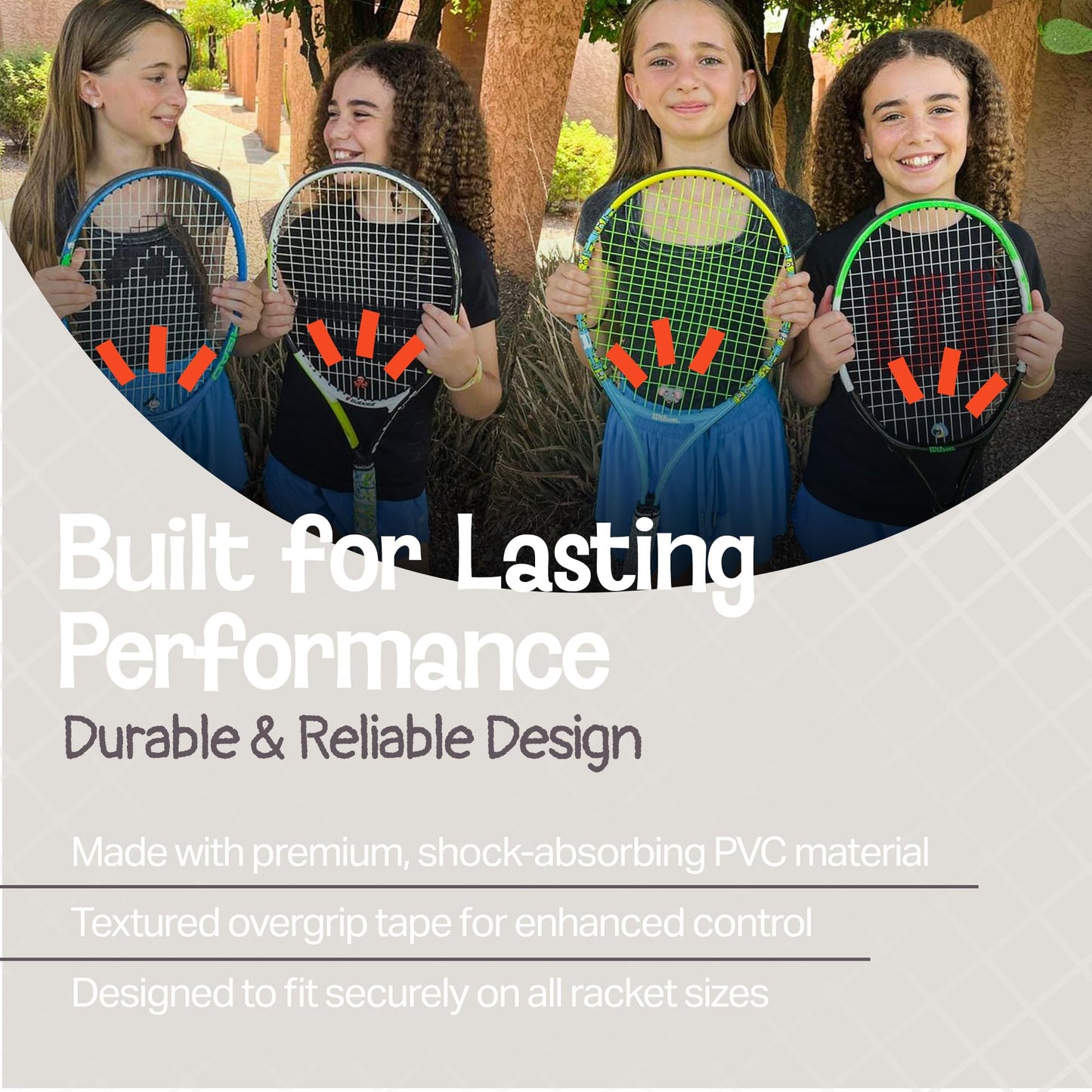 Tennis Racket Dampener & Matching Overgrip - Zebra