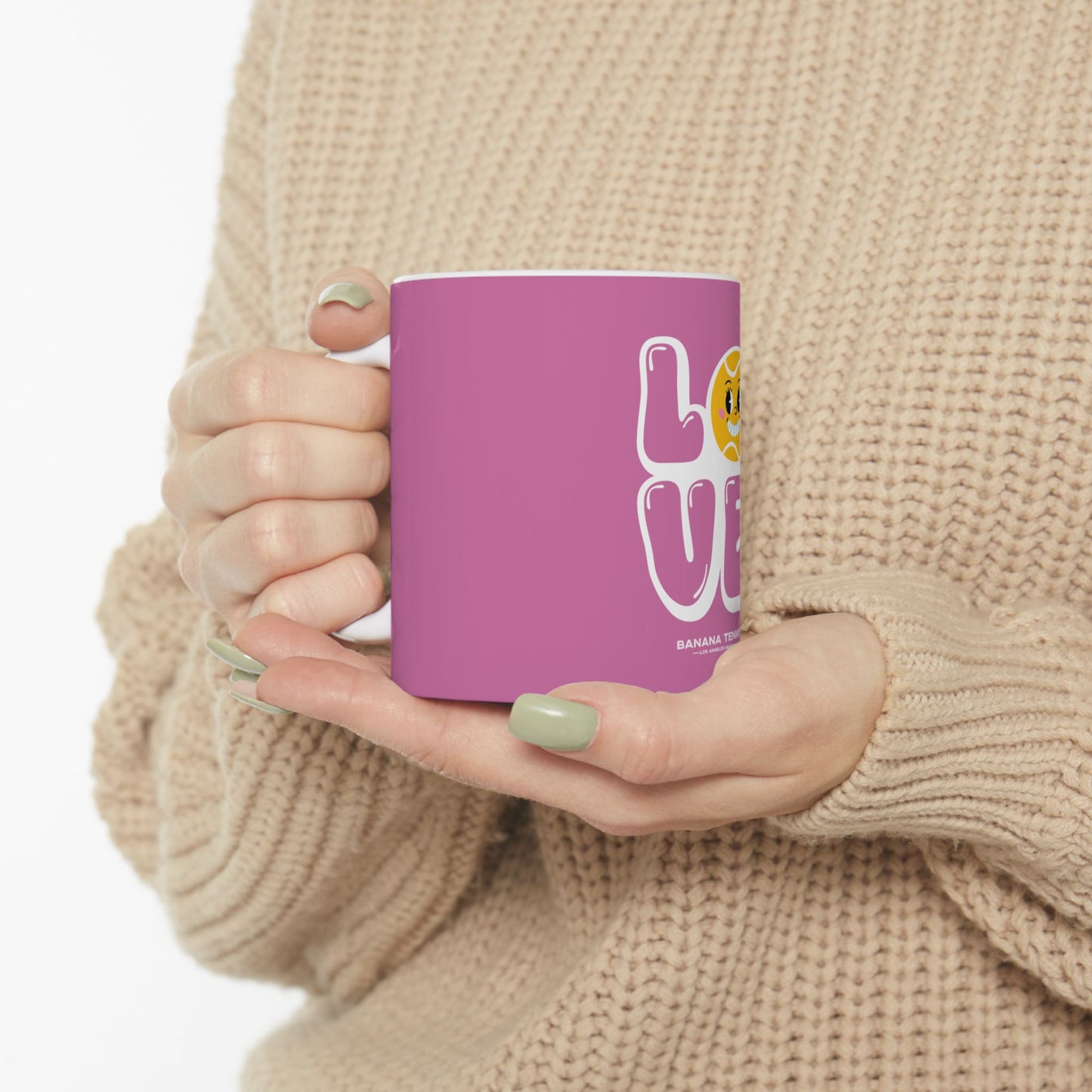LOVE · Ceramic Mug · Pink