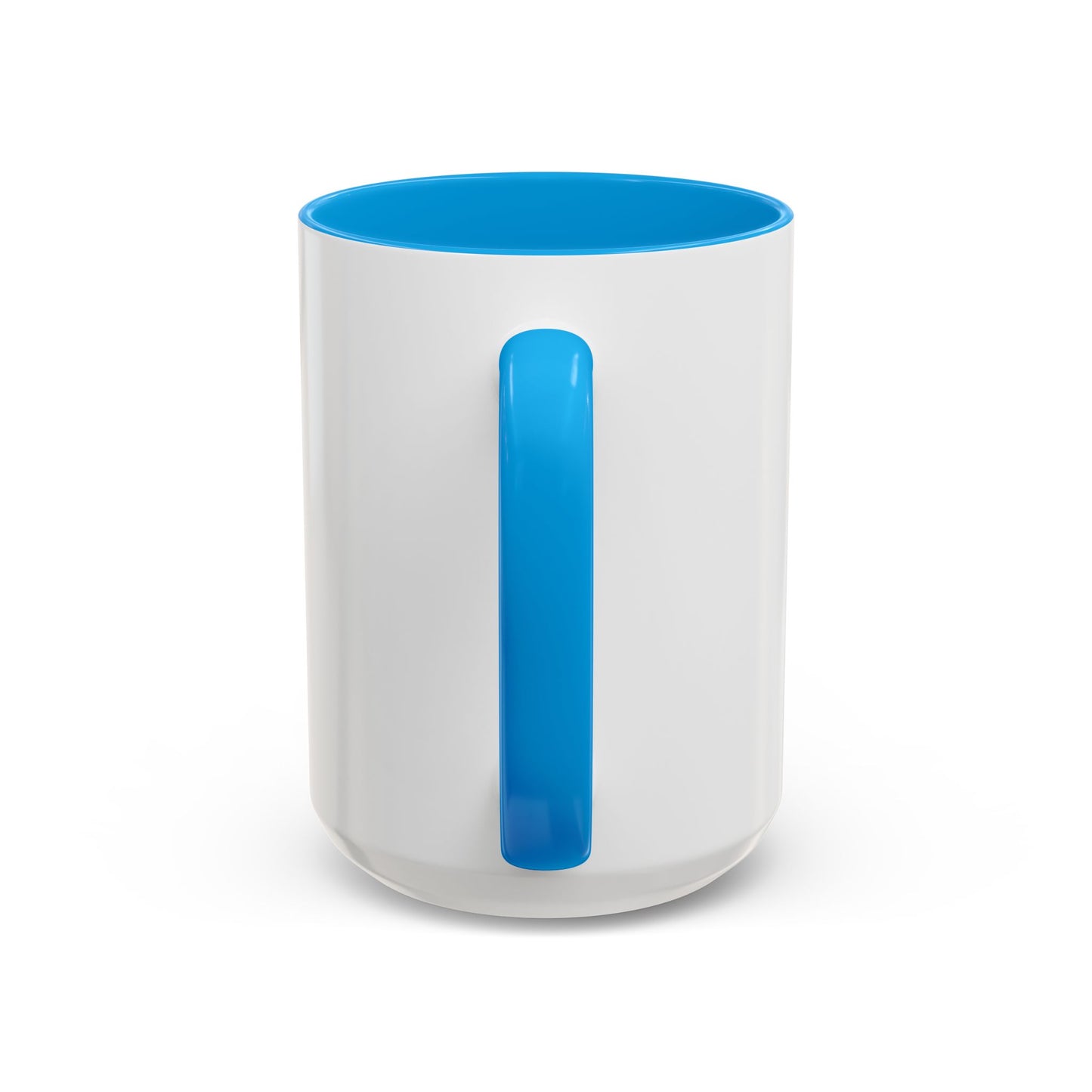 White container with blue interior and handle on a white background