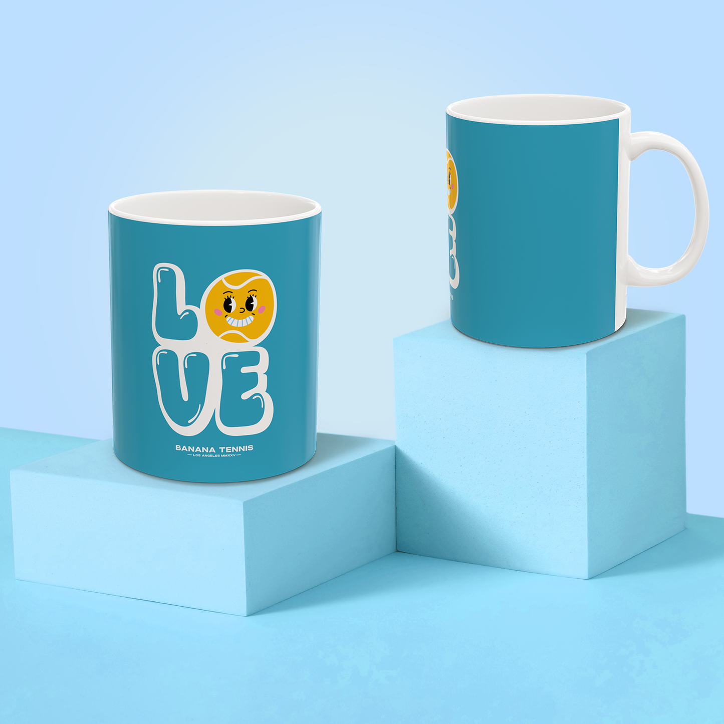 LOVE · Ceramic Mug · Turquoise