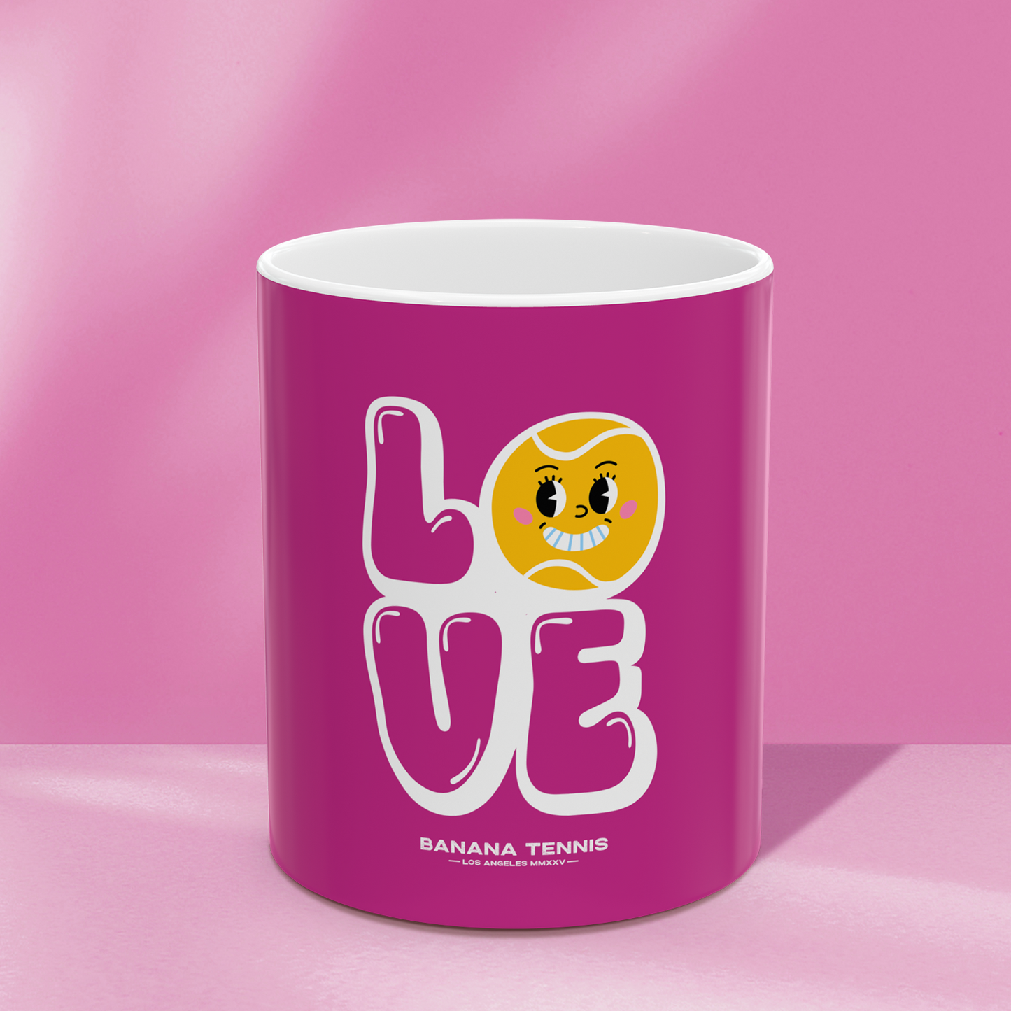 LOVE · Ceramic Mug · Dark Pink
