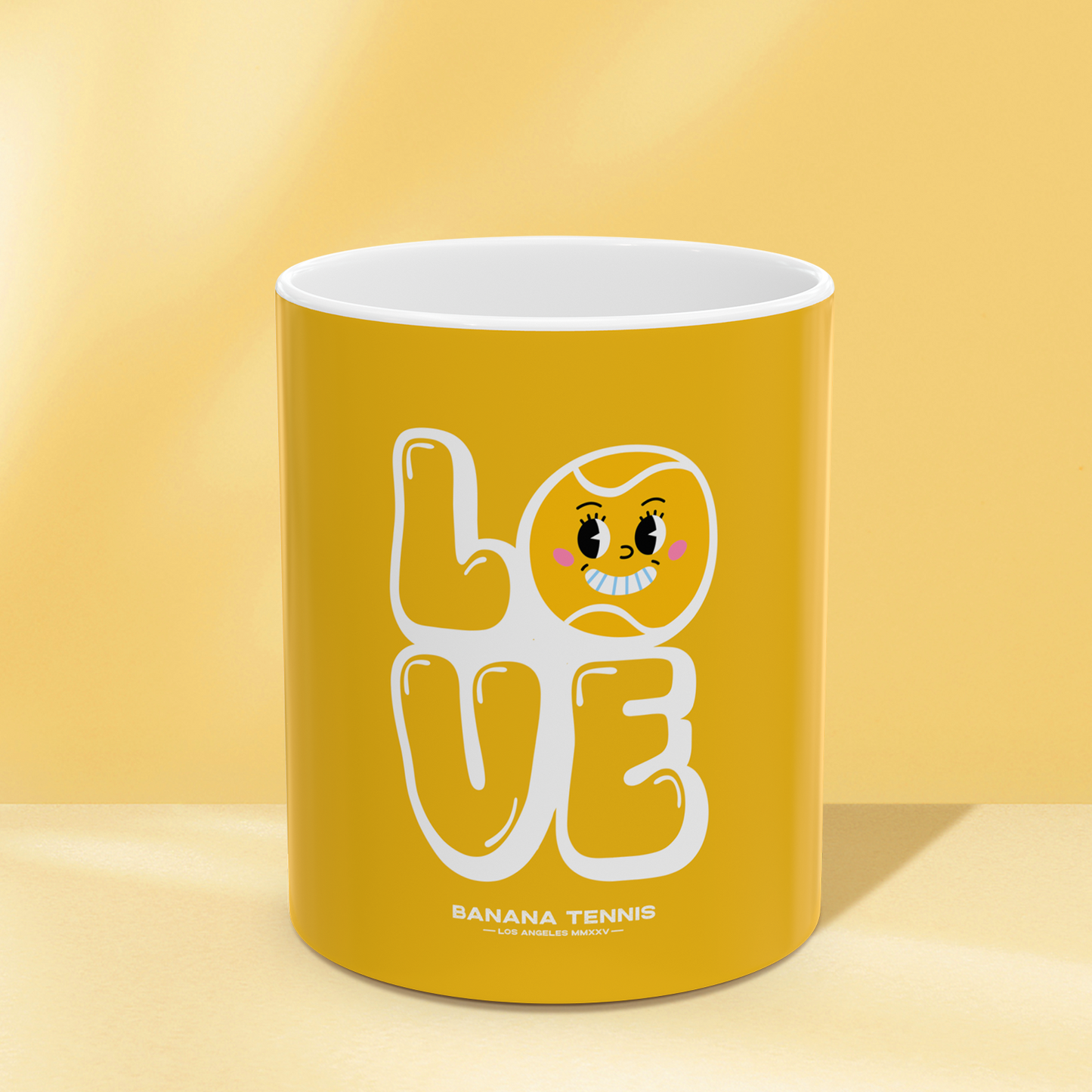 LOVE · Ceramic Mug · Yellow