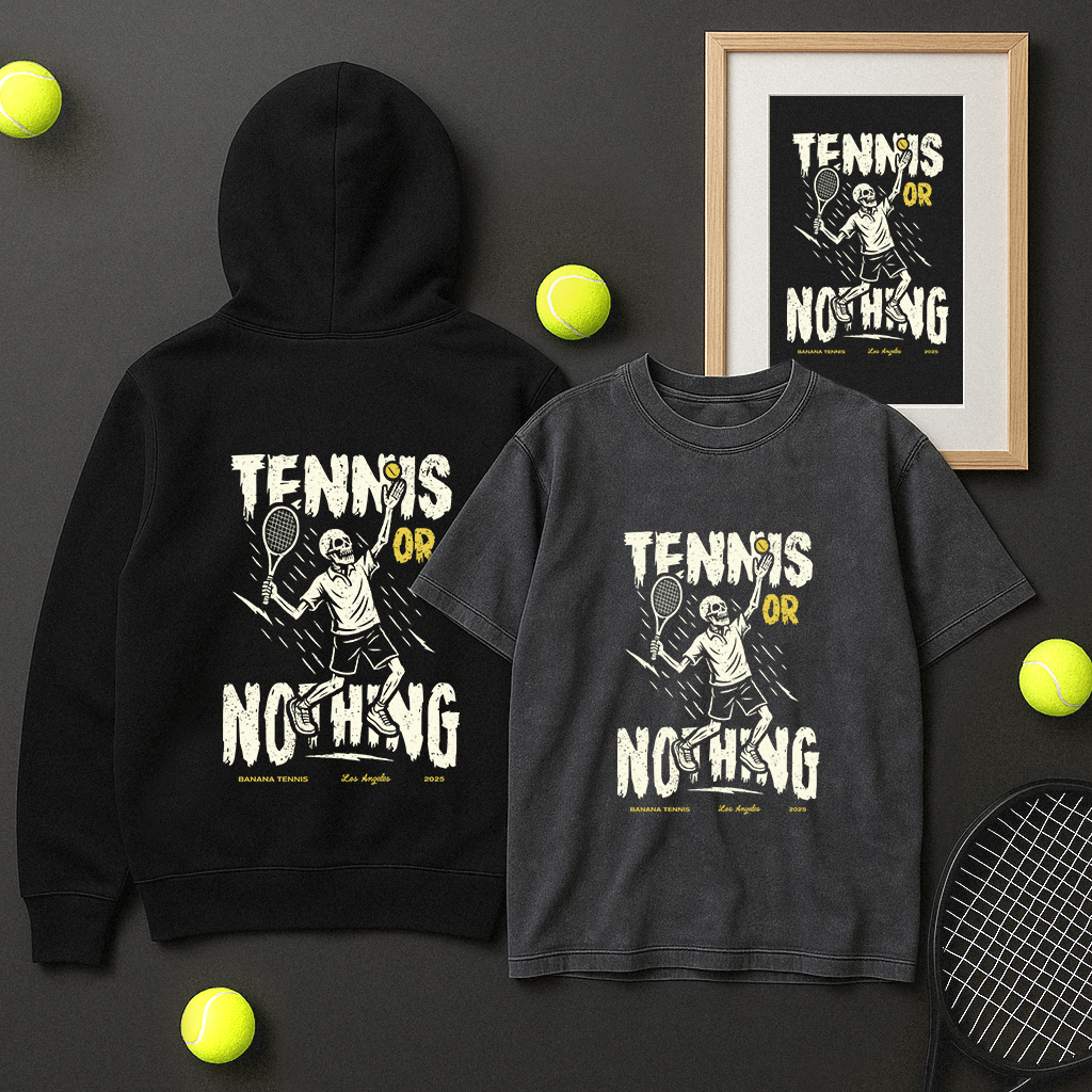 TENNIS or NOTHING · Hardcore Tennis Gear for Cool Kids