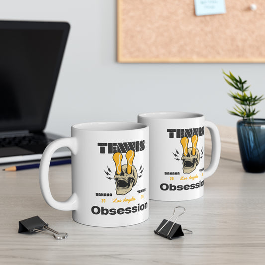 TENNIS OBSESSION · White Tennis Mug