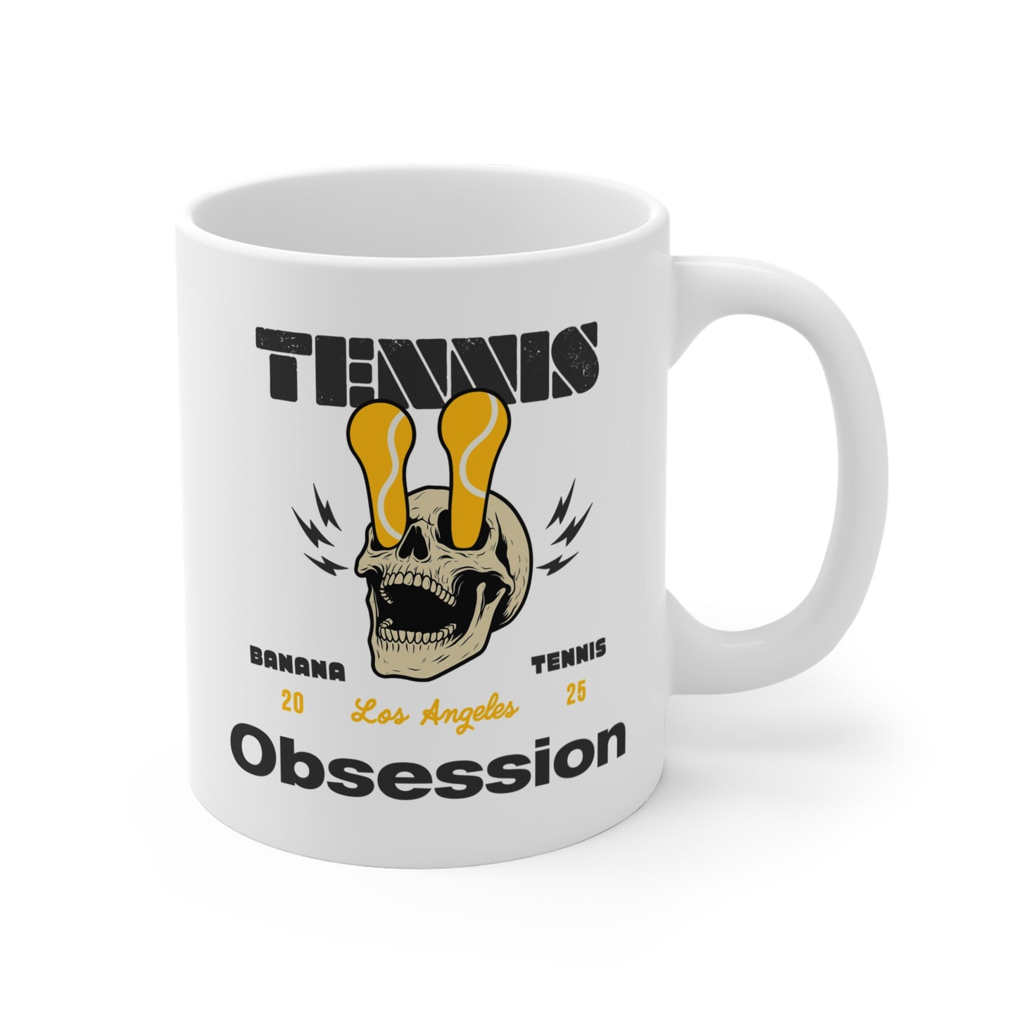TENNIS OBSESSION · White Tennis Mug