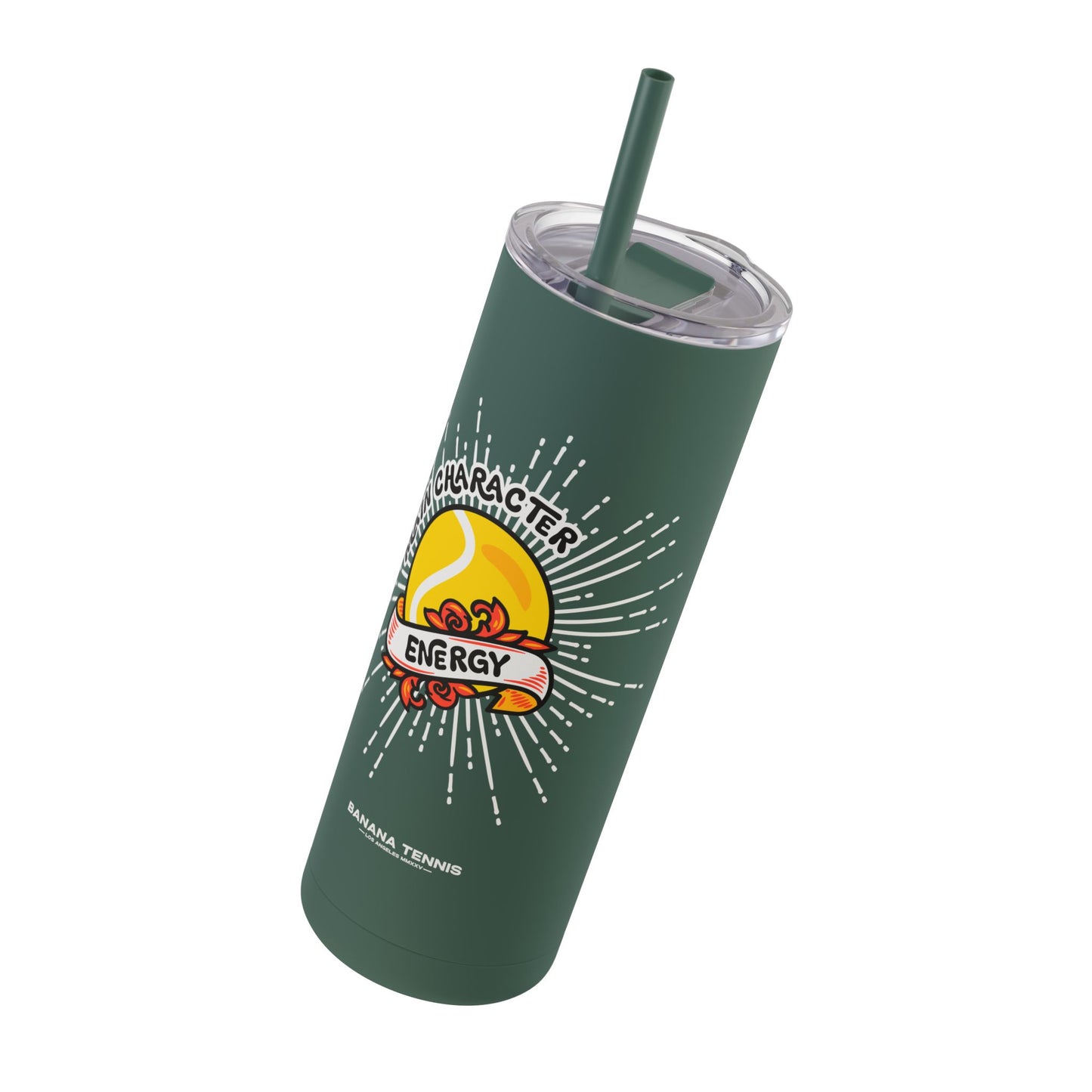 MAIN CHARACTER ENERGY · Skinny Matte Tumbler Deep Teal