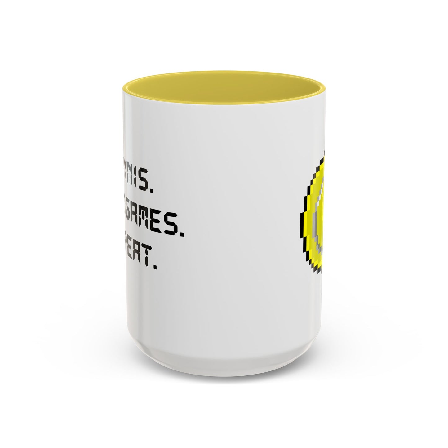TENNIS. VIDEOGAMES. REPEAT Mug - Perfect for Gamers, Unique Gift for Birthdays, Retro Pixel Art Coffee Mugs, Fun Office Decor, 11oz & 15oz Sizes