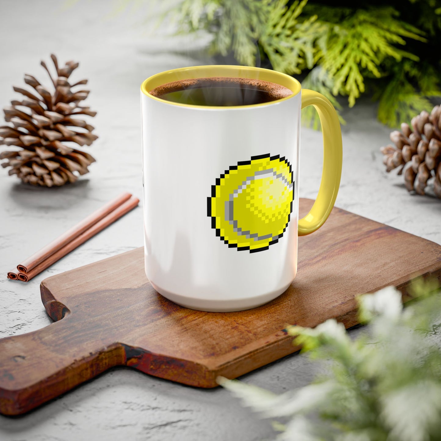TENNIS. VIDEOGAMES. REPEAT Mug - Perfect for Gamers, Unique Gift for Birthdays, Retro Pixel Art Coffee Mugs, Fun Office Decor, 11oz & 15oz Sizes