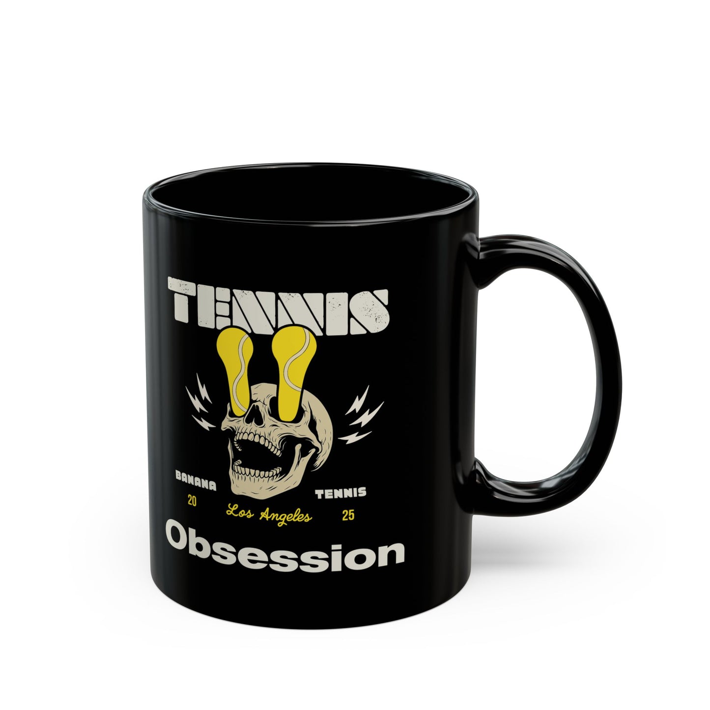 TENNIS OBSESSION · Black Tennis Mug