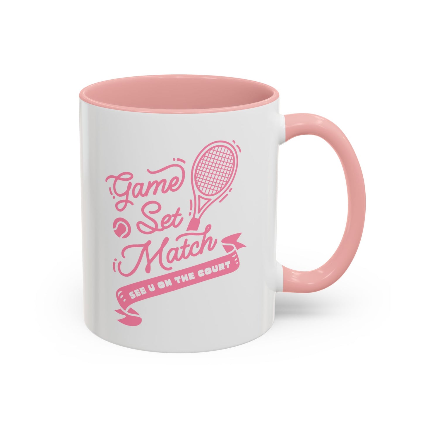 GAME SET MATCH · Tennis Mug · Pink
