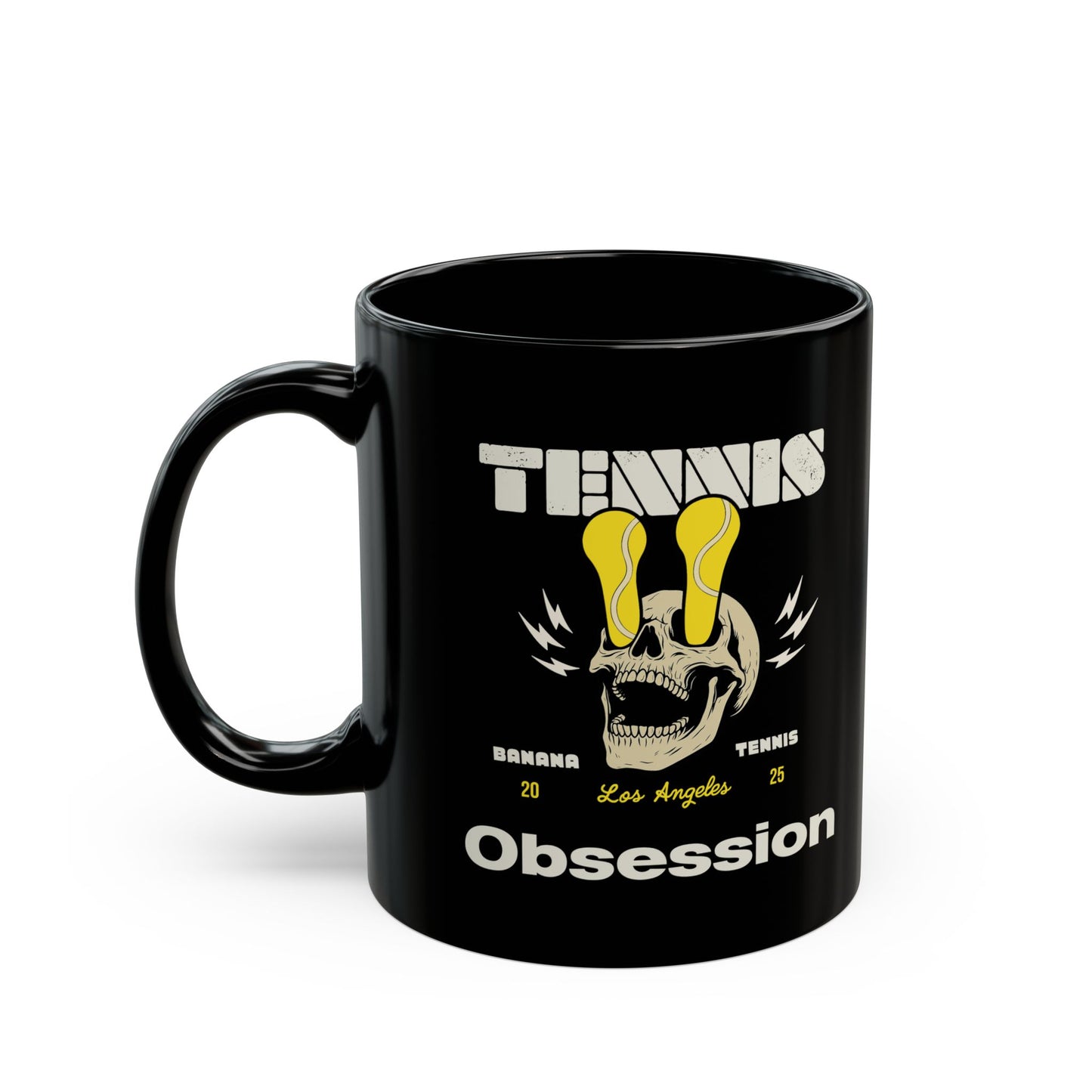 TENNIS OBSESSION · Black Tennis Mug