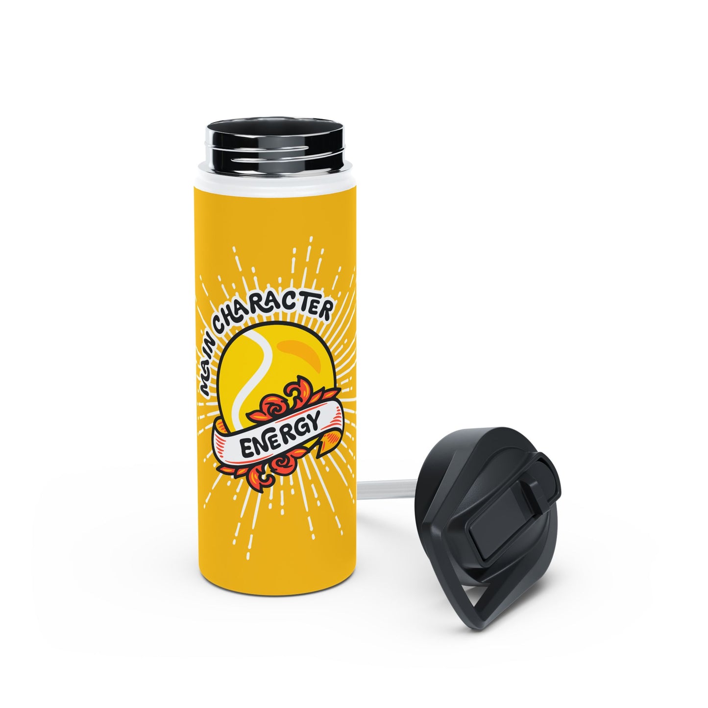 MAIN CHARACTER ENERGY · Water Bottle · Yellow