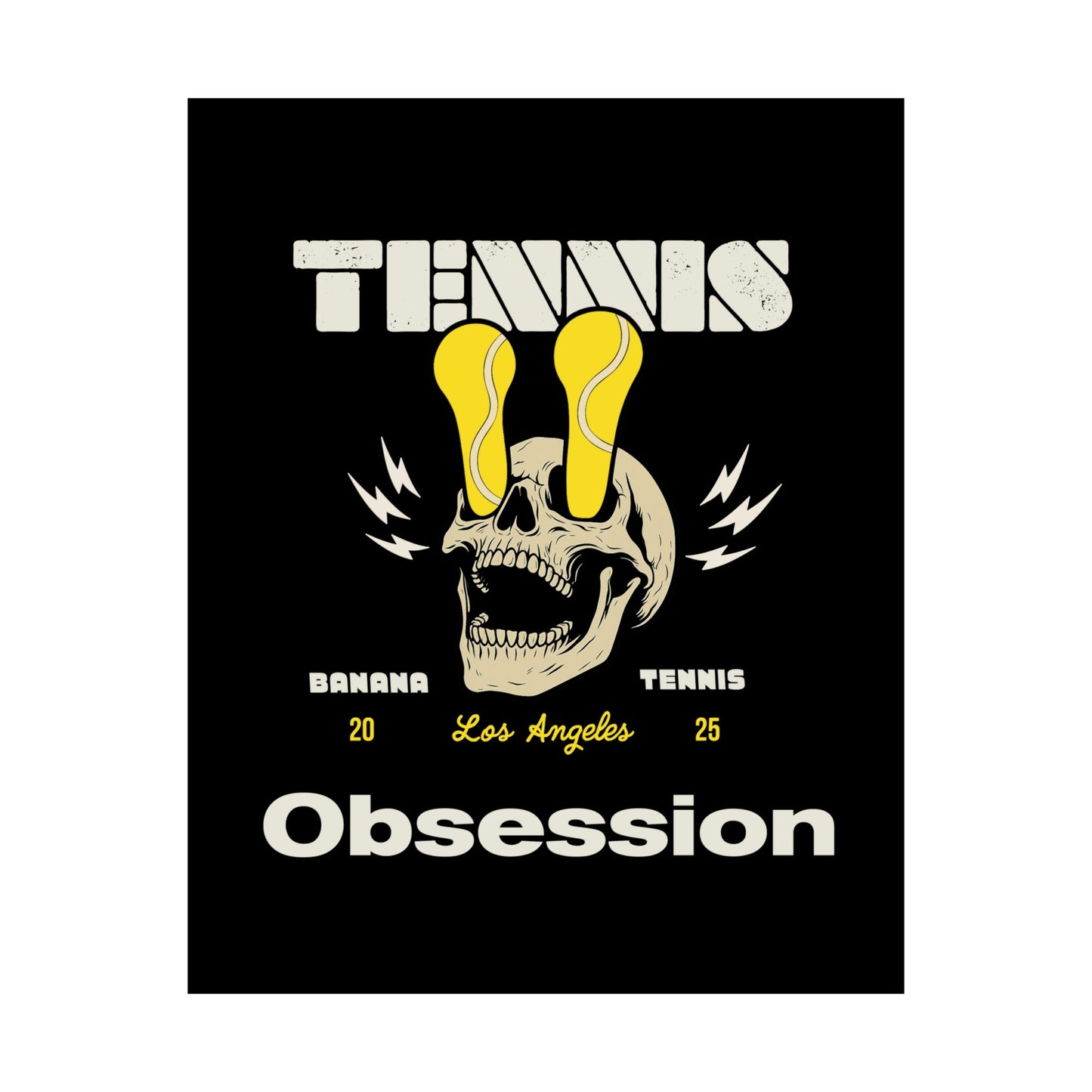 TENNIS OBSESSION · Matte Poster · Black