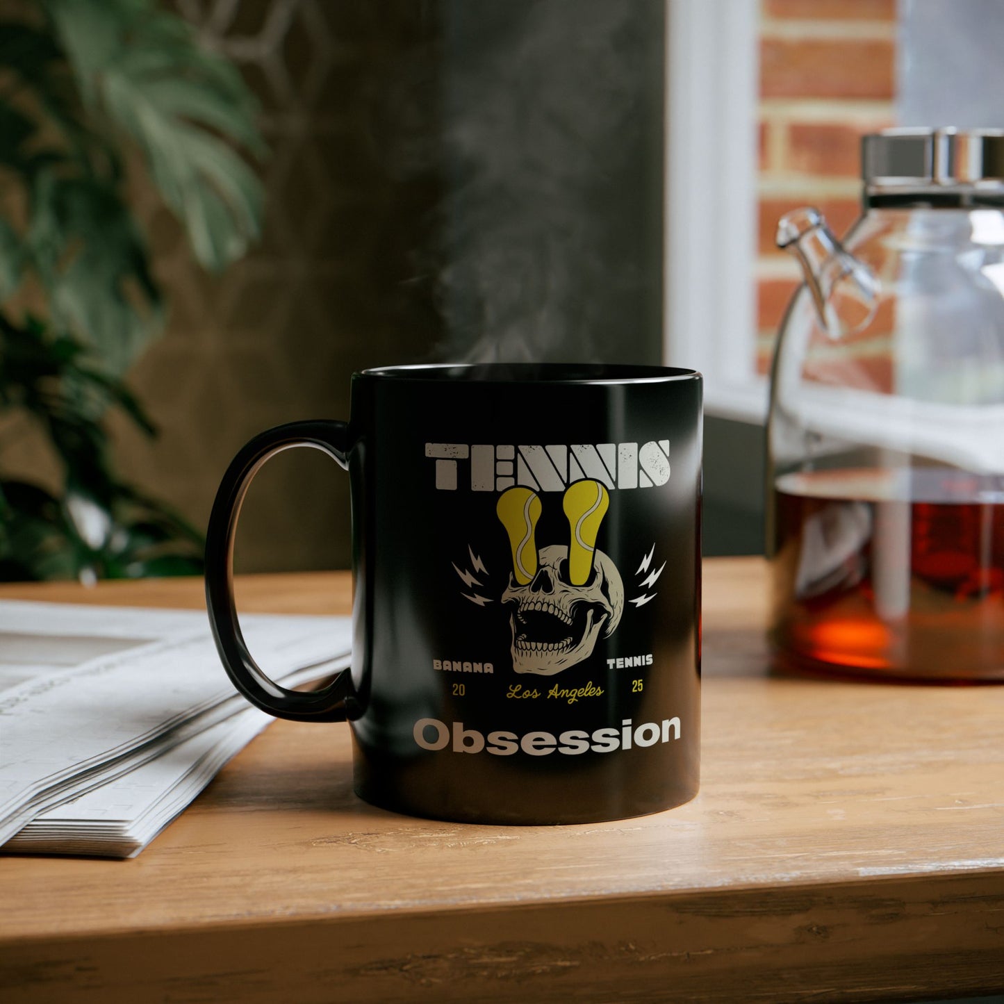 TENNIS OBSESSION · Black Tennis Mug
