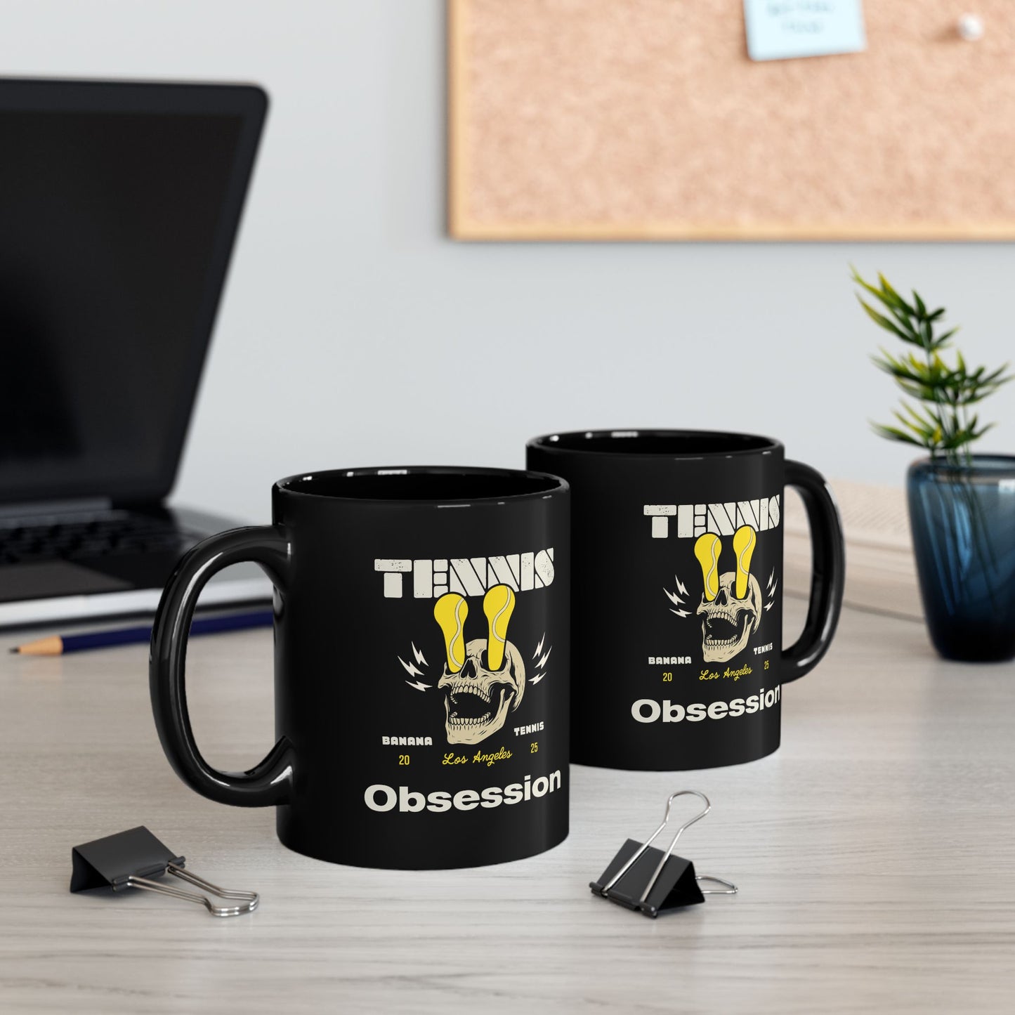 TENNIS OBSESSION · Black Tennis Mug