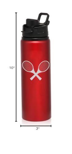 Aluminum Water Bottle - Red - 25 oz