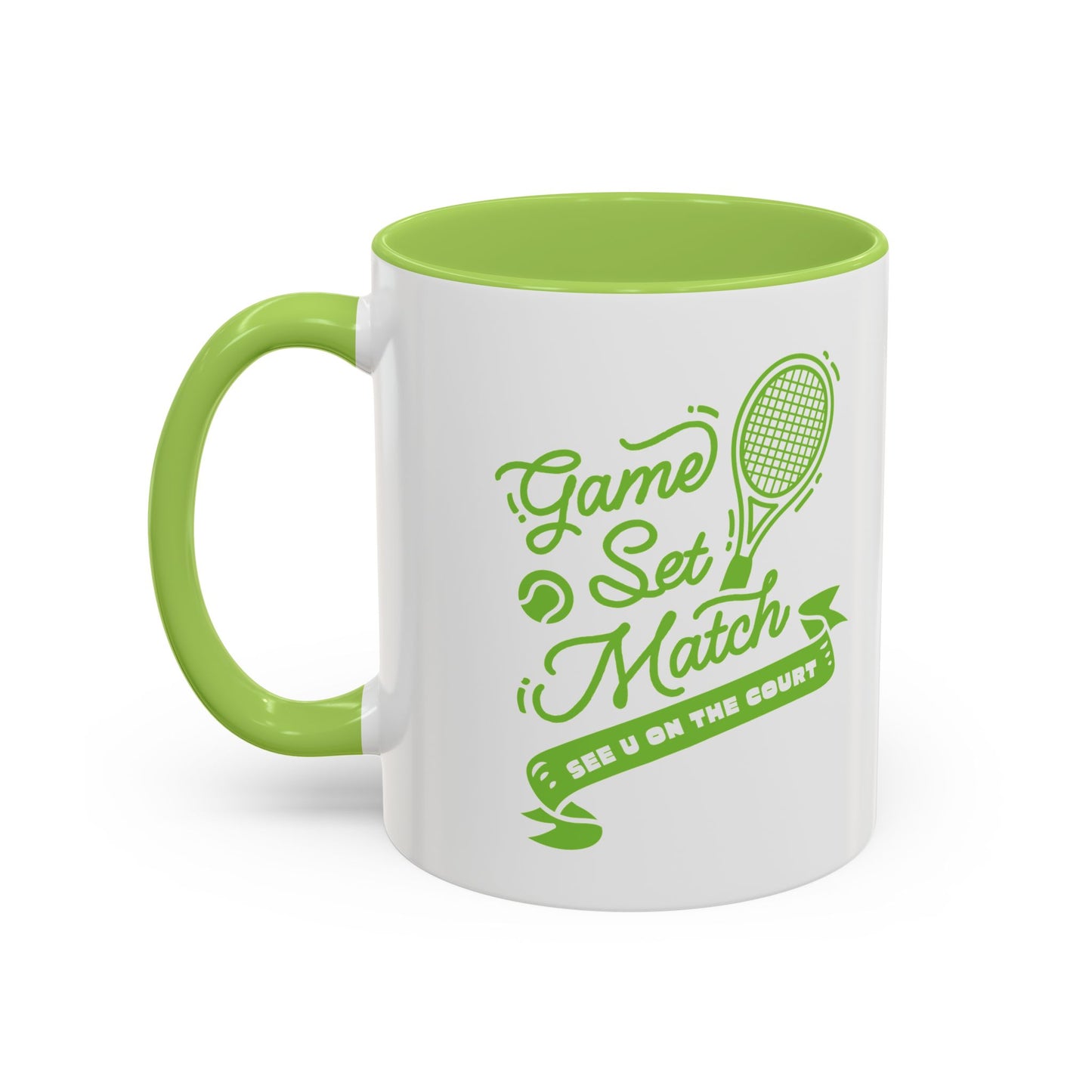 GAME SET MATCH · Tennis Mug · Green