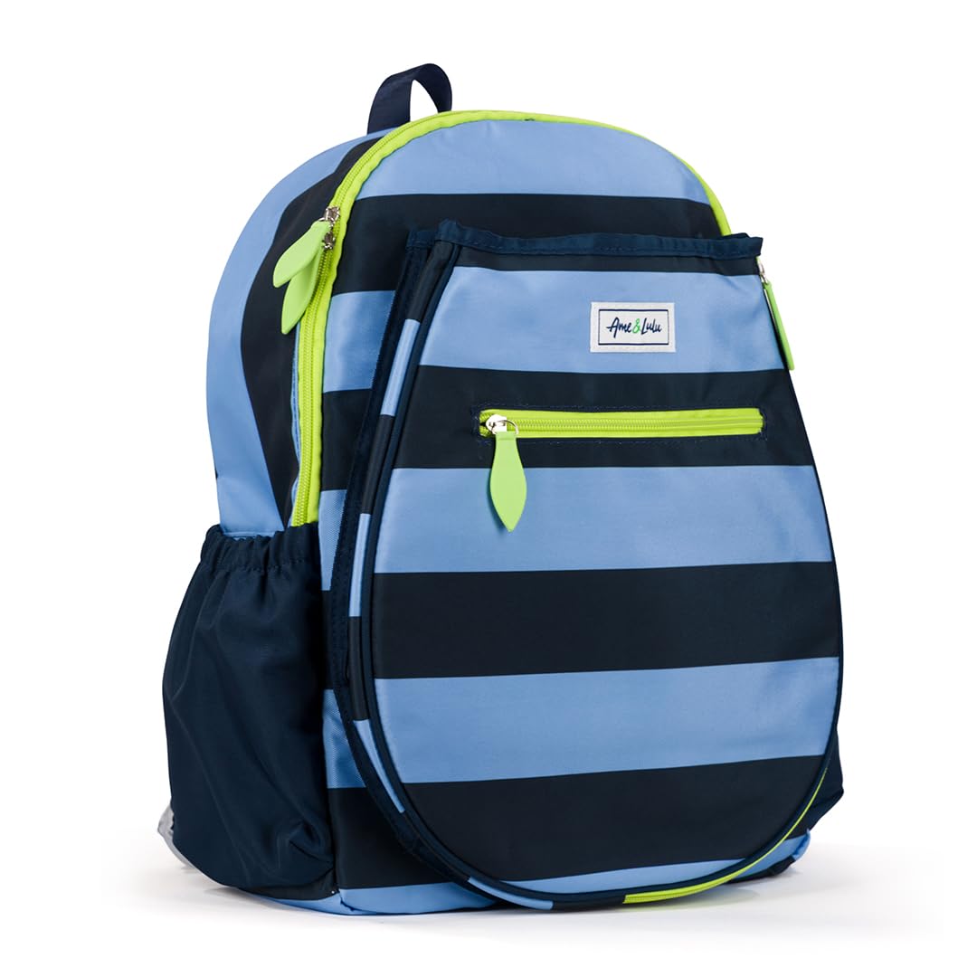 Big Love Tennis Backpack - 7/11 years old - Navy Blue Stripes