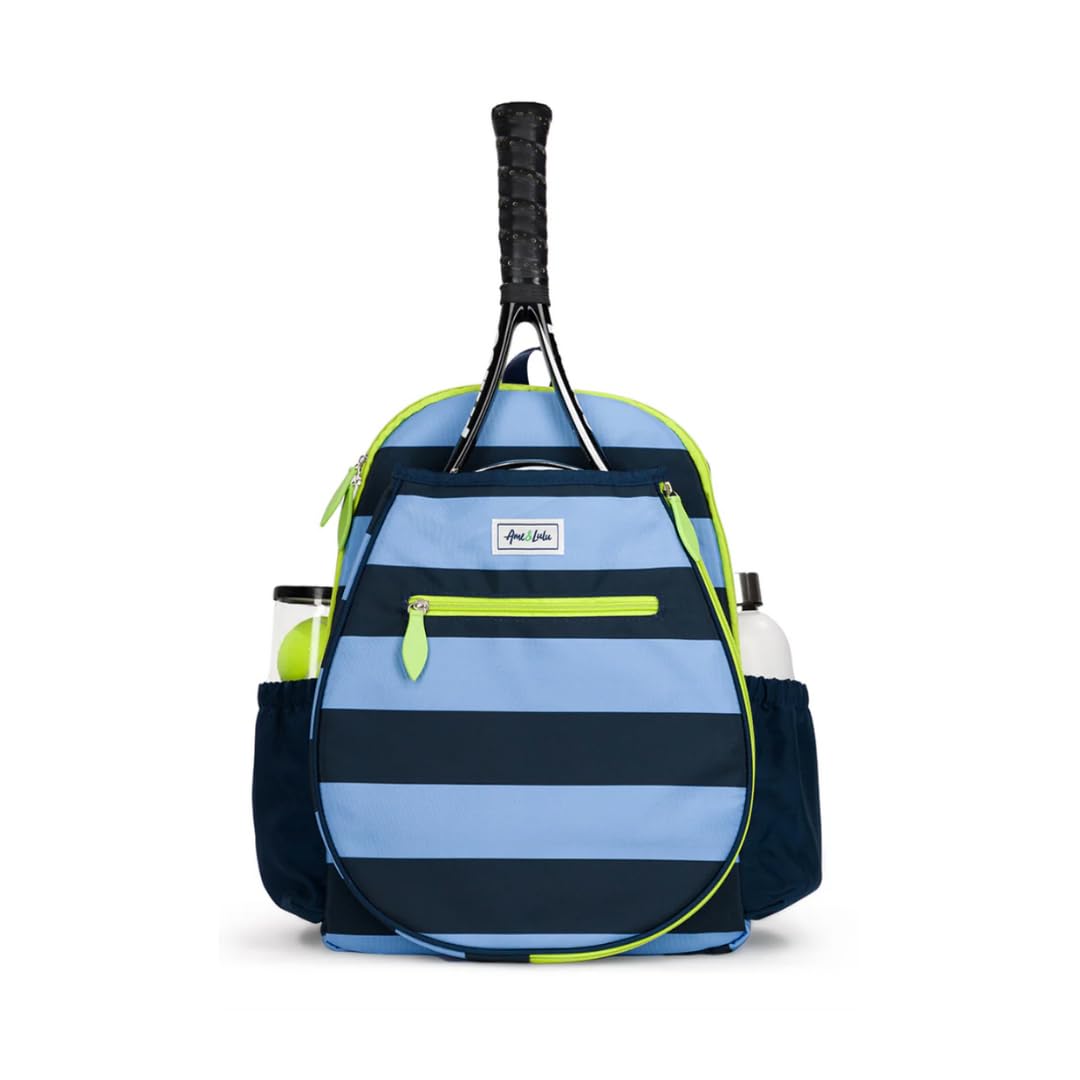 Big Love Tennis Backpack - 7/11 years old - Navy Blue Stripes