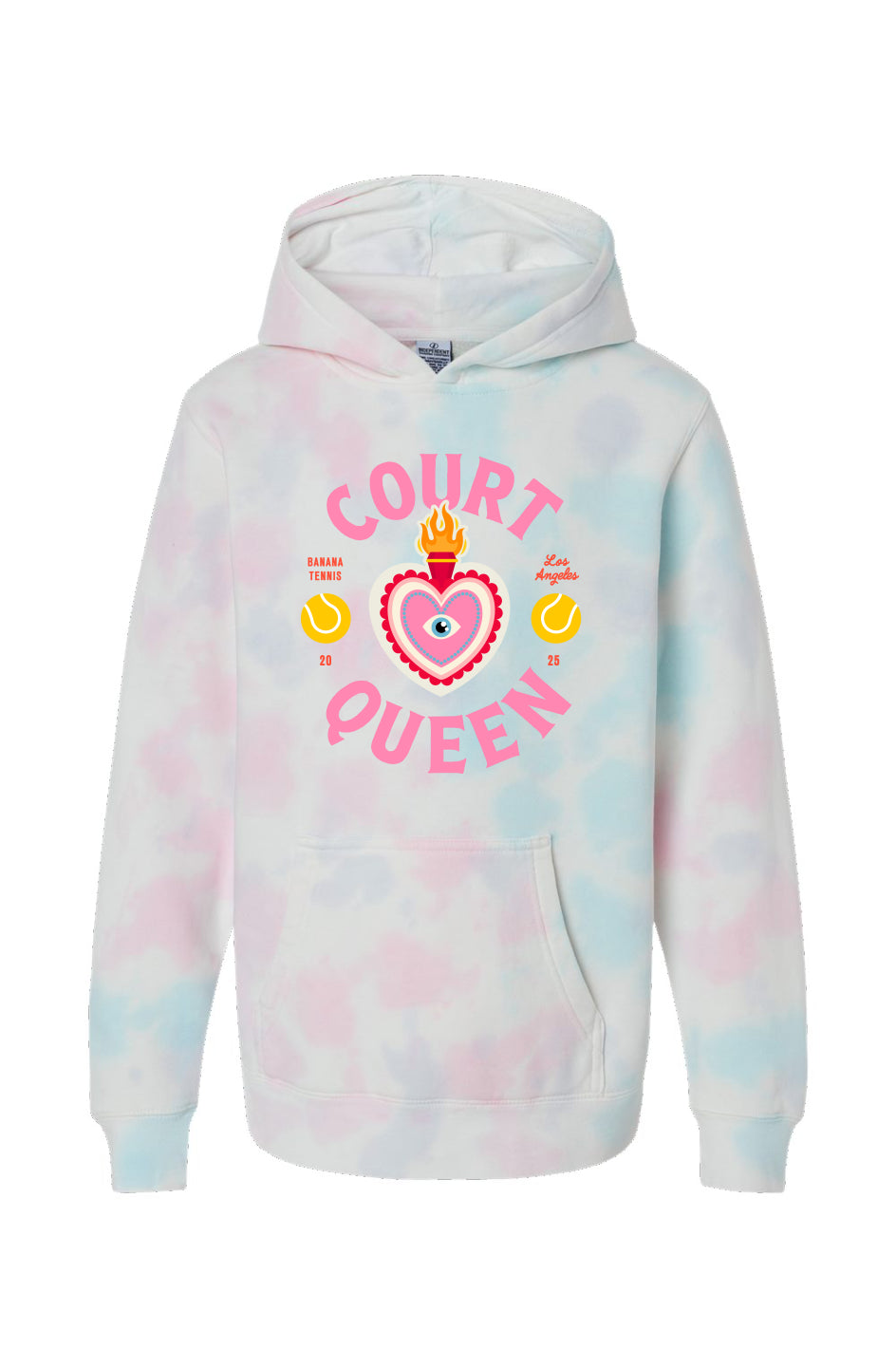 COURT QUEEN GIUSTO Youth Cotton Candy Tie Dye Hoodie