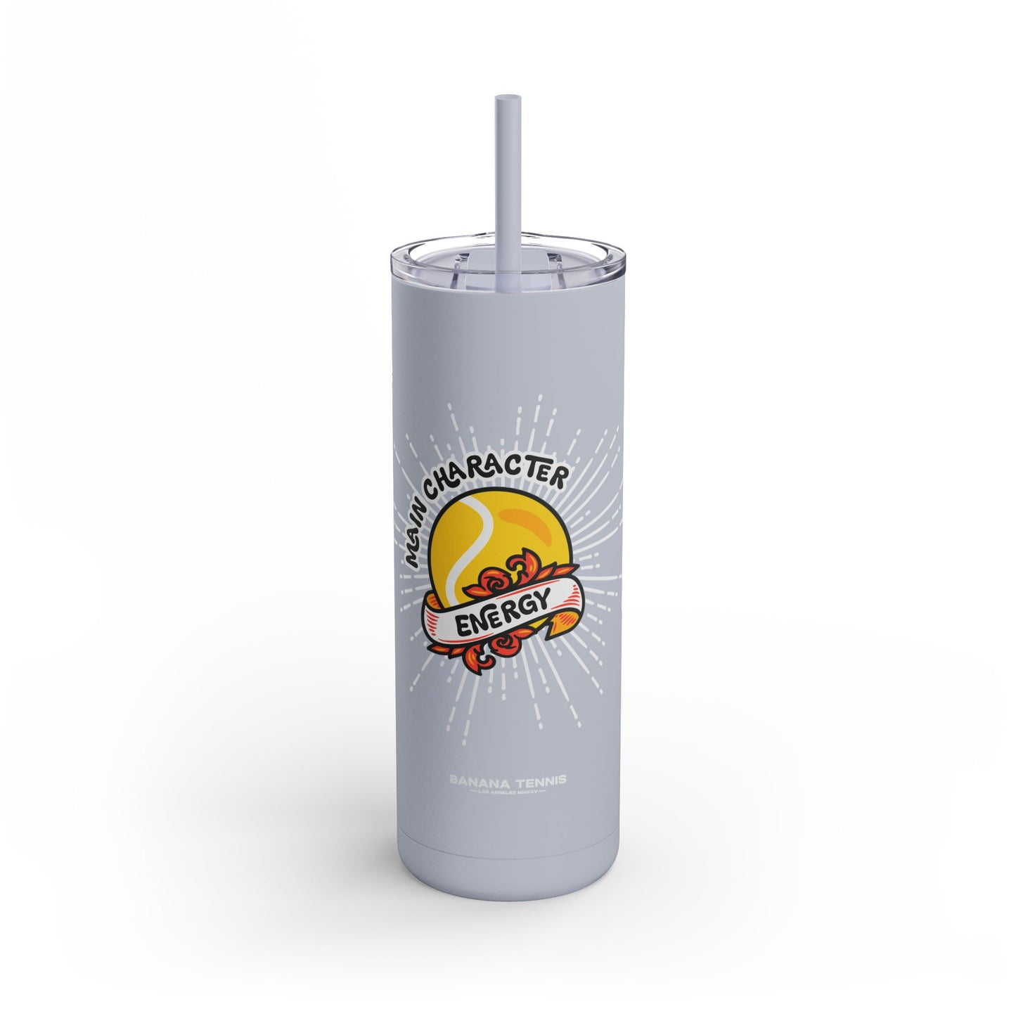 MAIN CHARACTER ENERGY · Skinny Matte Tumbler Dusty Blue