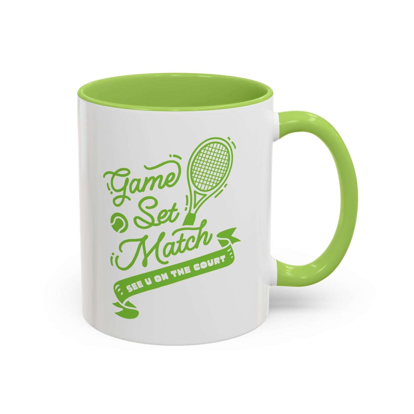 GAME SET MATCH · Tennis Mug · Green