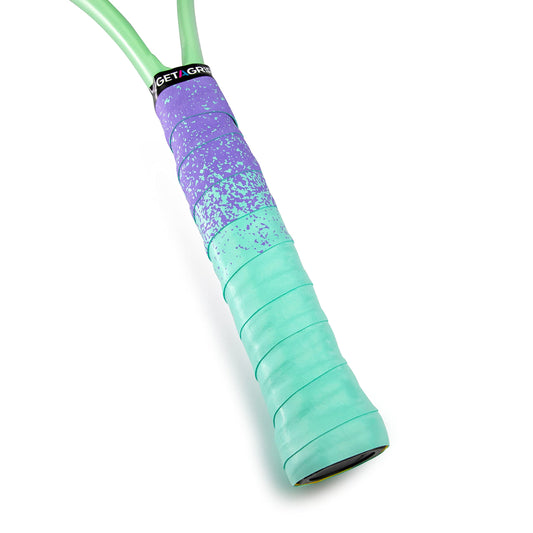 Tennis Racket Grip Tape - Mint + Purple