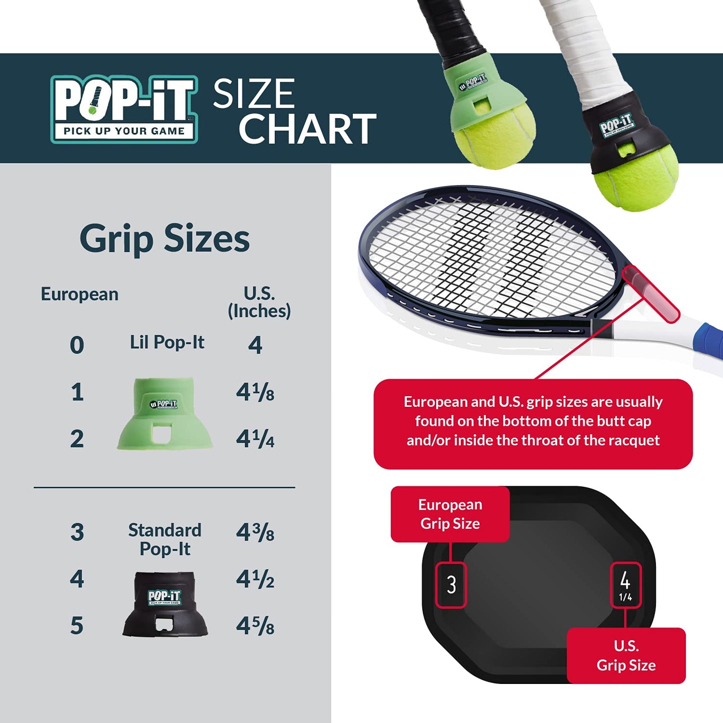 Tennis Ball Picker Upper for Rackets - Pop-iT