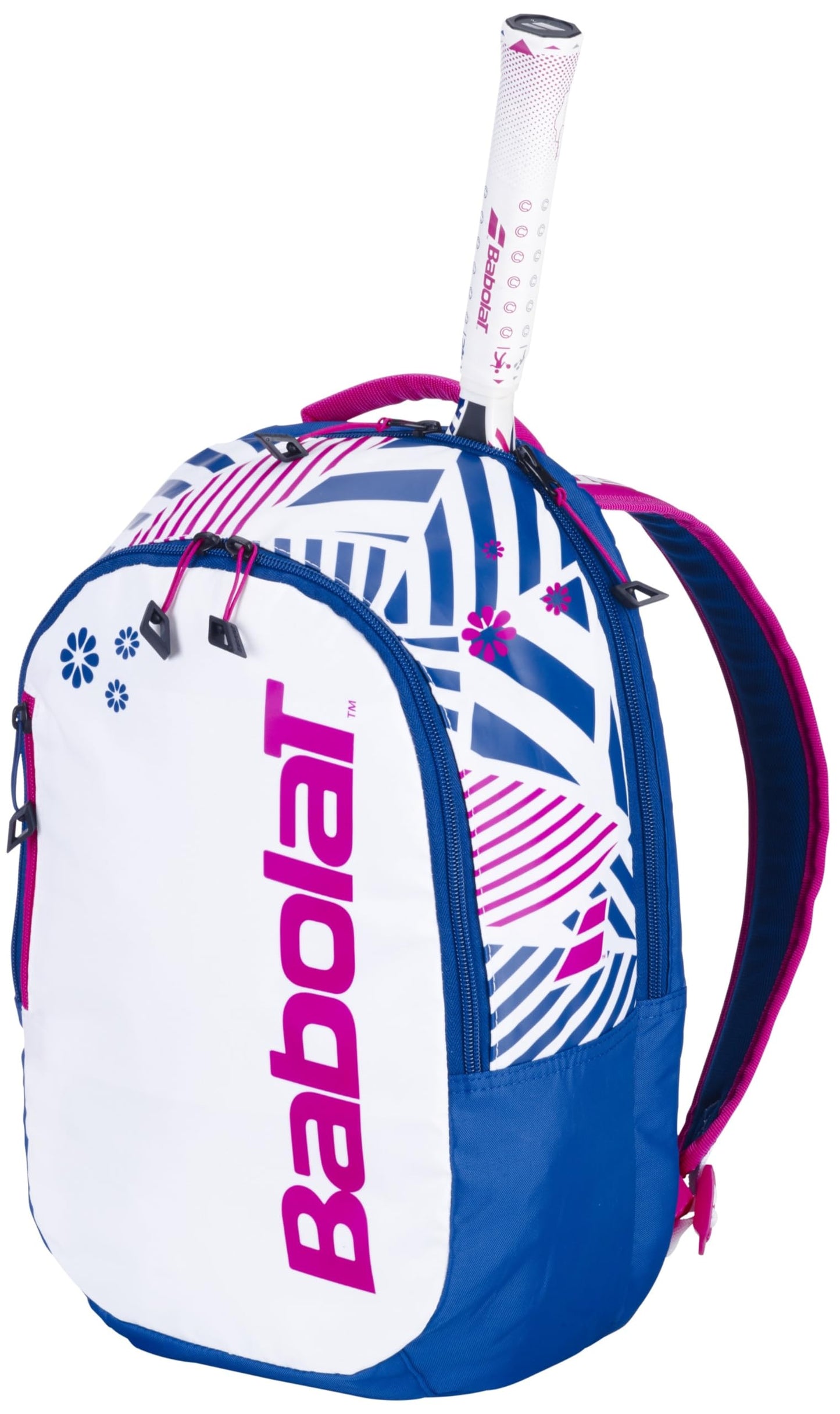 Babolat Jr Tennis Backpack (White/Blue/Pink)