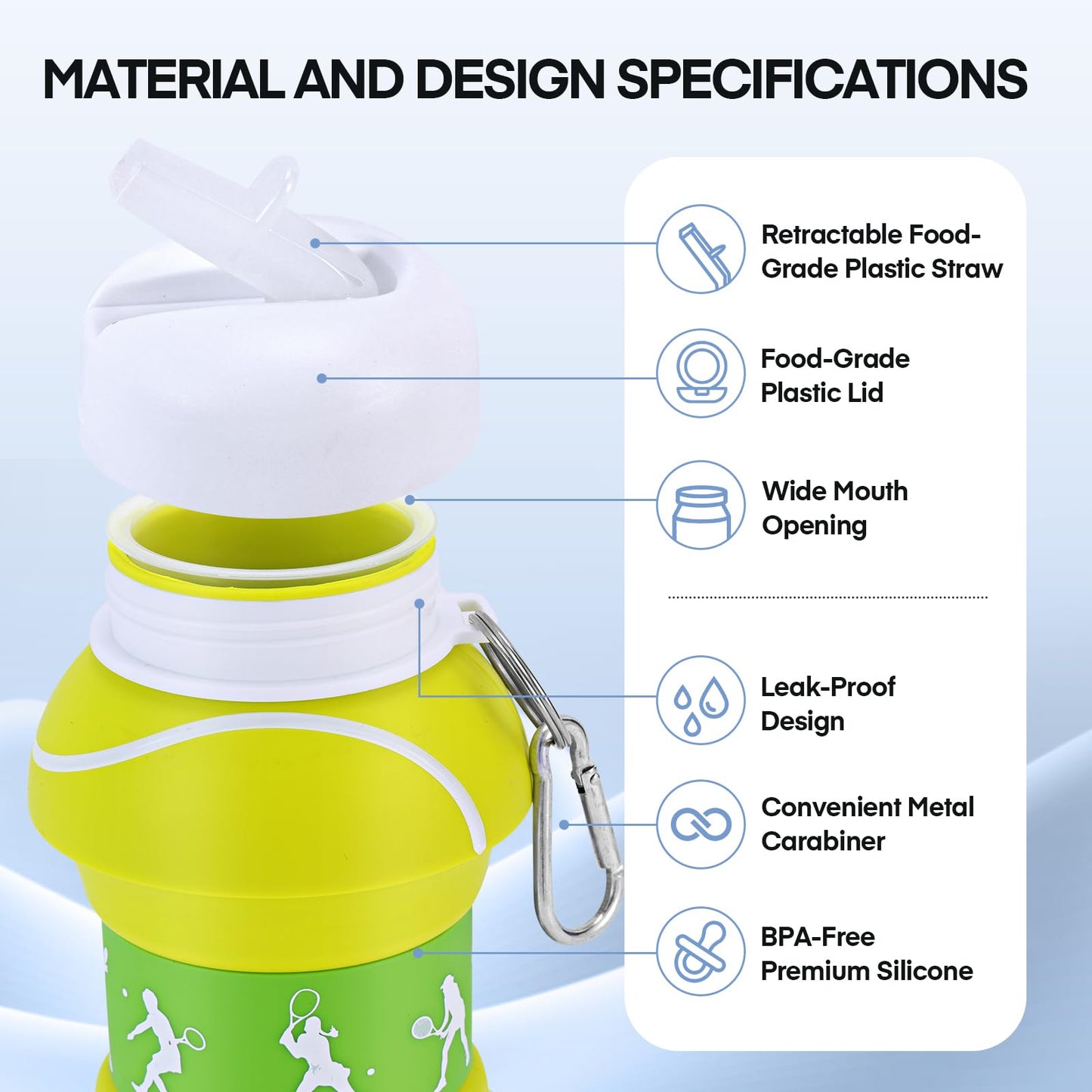 Collapsible Water Bottle - 18.6oz