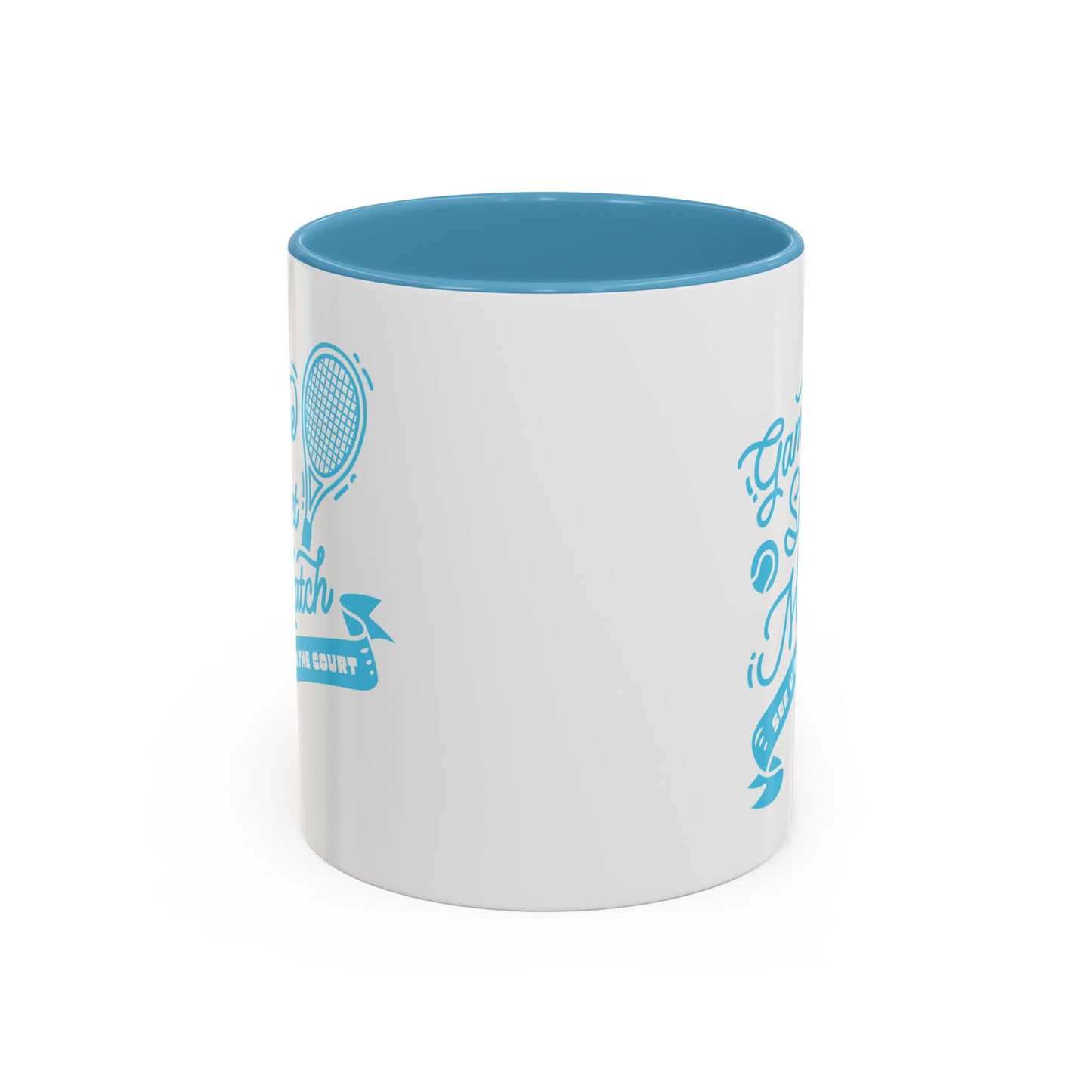 GAME SET MATCH · Tennis Mug · Light Blue