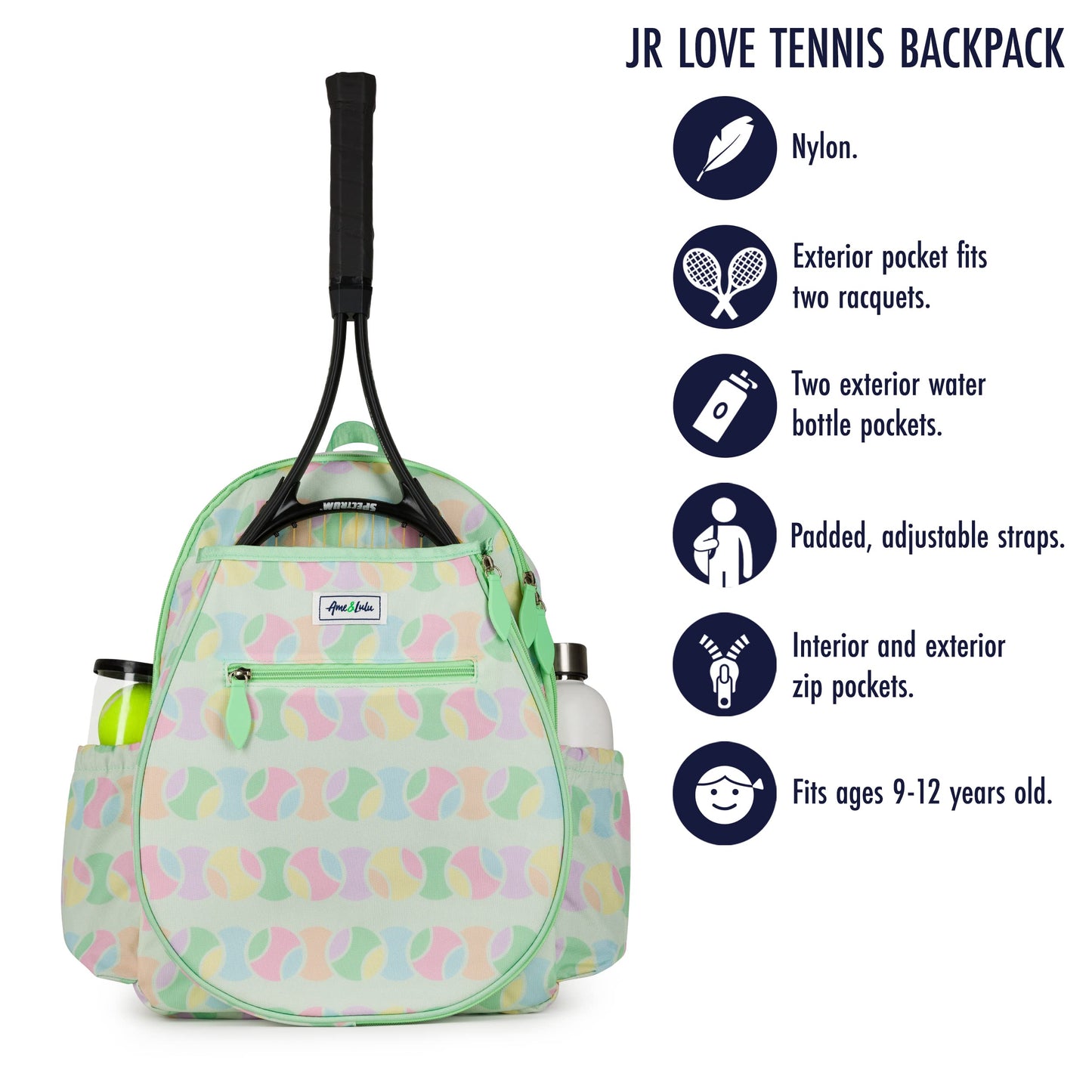 Jr. Love Tennis Backpack - 9/12 y - Rainbow Shibori