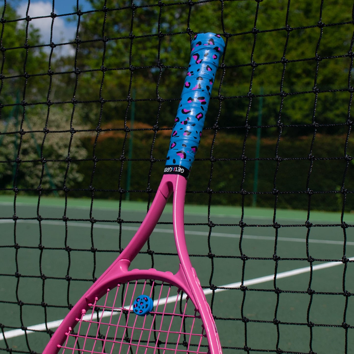 Tennis Racket Grip Tape - Animal Print Blue