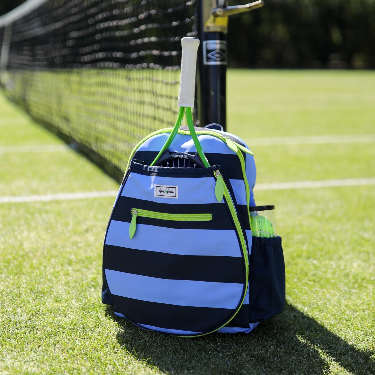 Big Love Tennis Backpack - 7/11 years old - Navy Blue Stripes