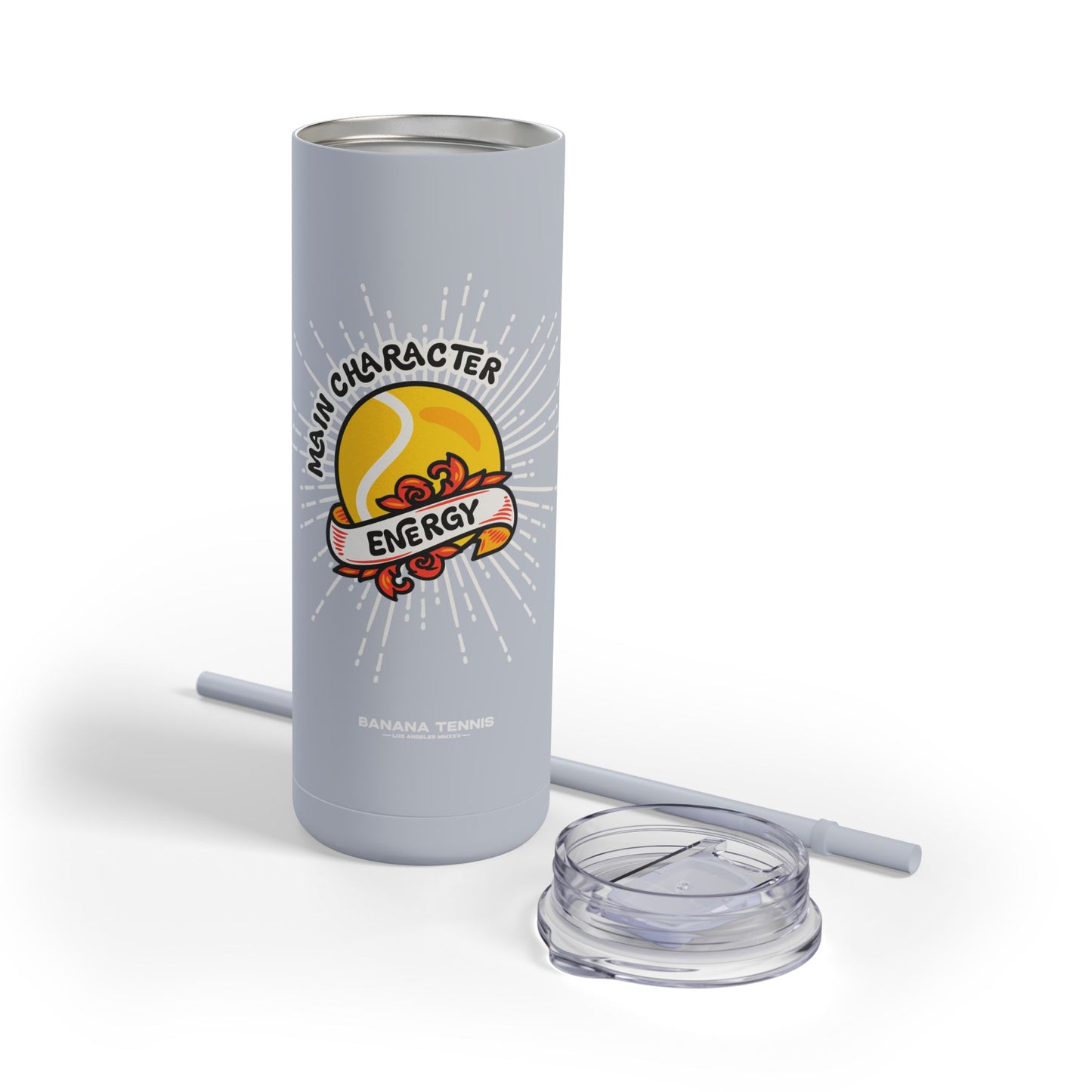 MAIN CHARACTER ENERGY · Skinny Matte Tumbler Dusty Blue