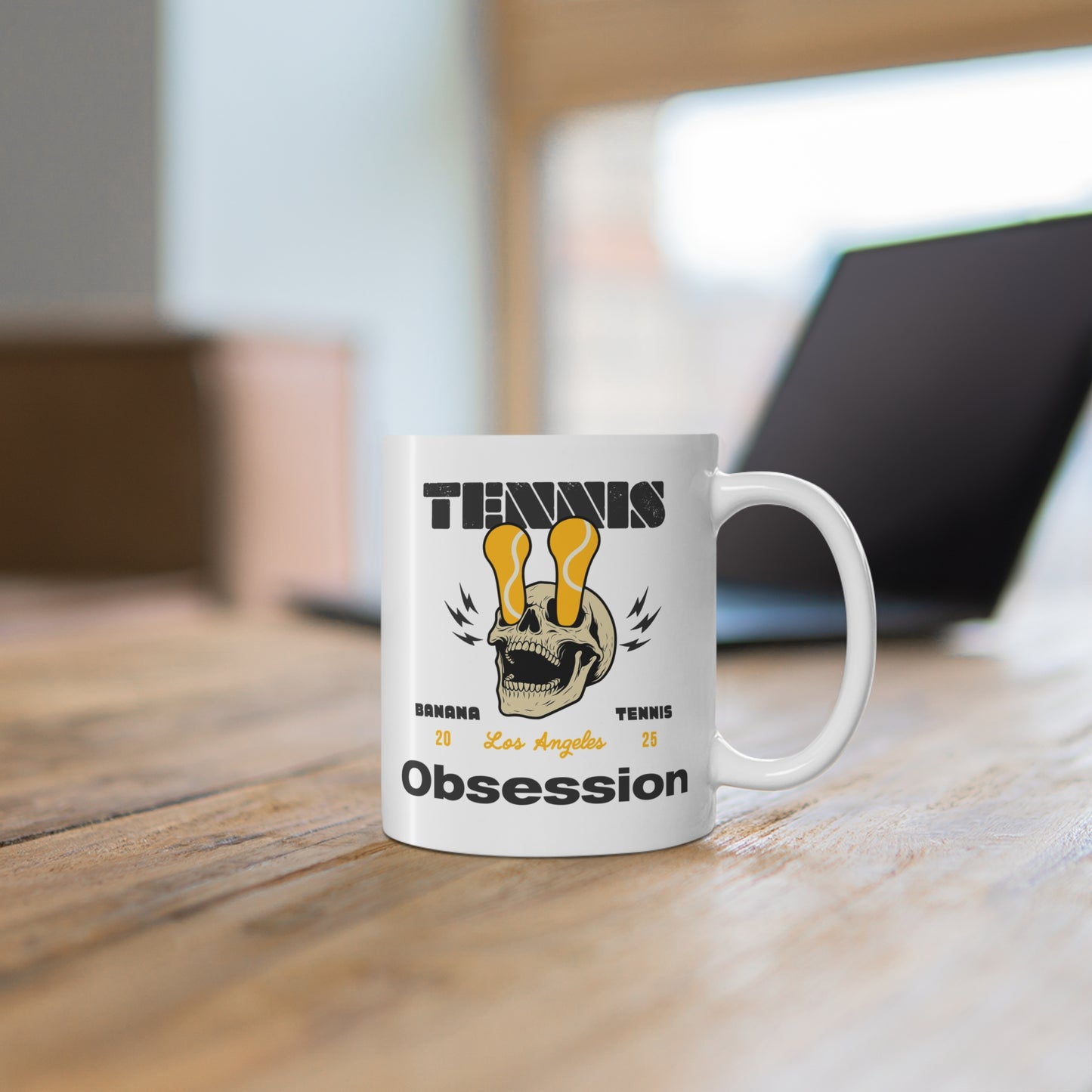TENNIS OBSESSION · White Tennis Mug