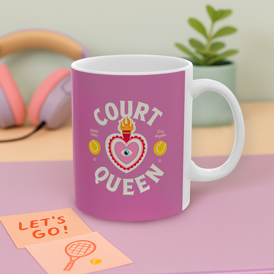 COURT QUEEN · Tennis Ceramic Mug · Pink