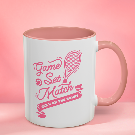 GAME SET MATCH · Tennis Mug · Pink