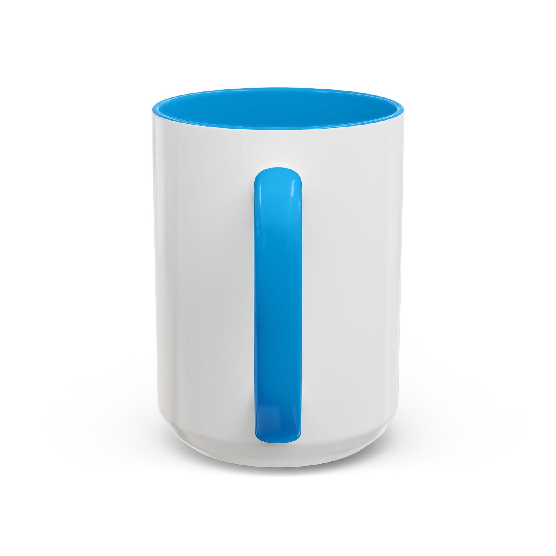 White container with blue interior and handle on a white background