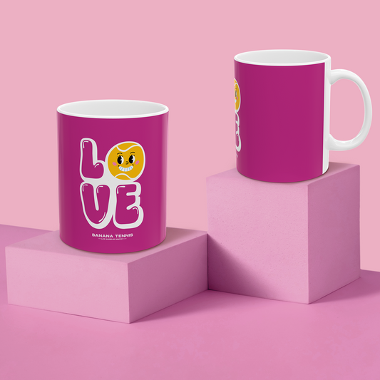 LOVE · Ceramic Mug · Dark Pink