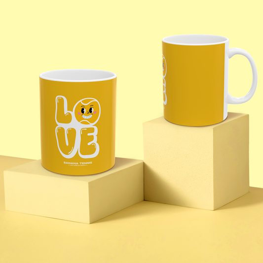 LOVE · Ceramic Mug  · Yellow