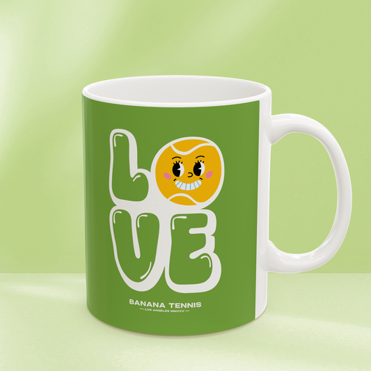 LOVE · Ceramic Tennis Mug · Green