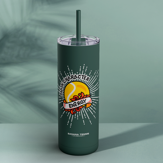 MAIN CHARACTER ENERGY · Skinny Matte Tumbler Deep Teal