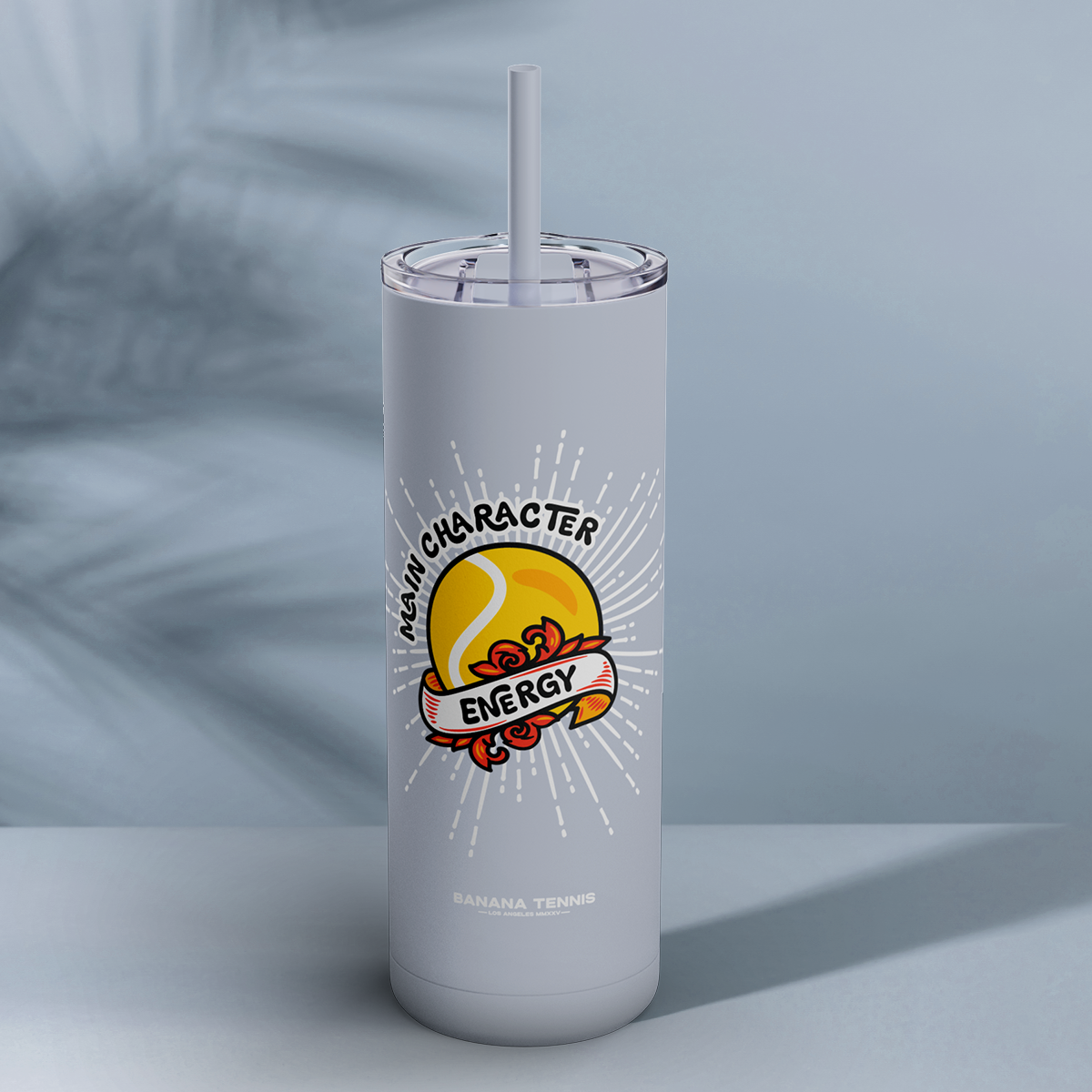 MAIN CHARACTER ENERGY · Skinny Matte Tumbler Dusty Blue